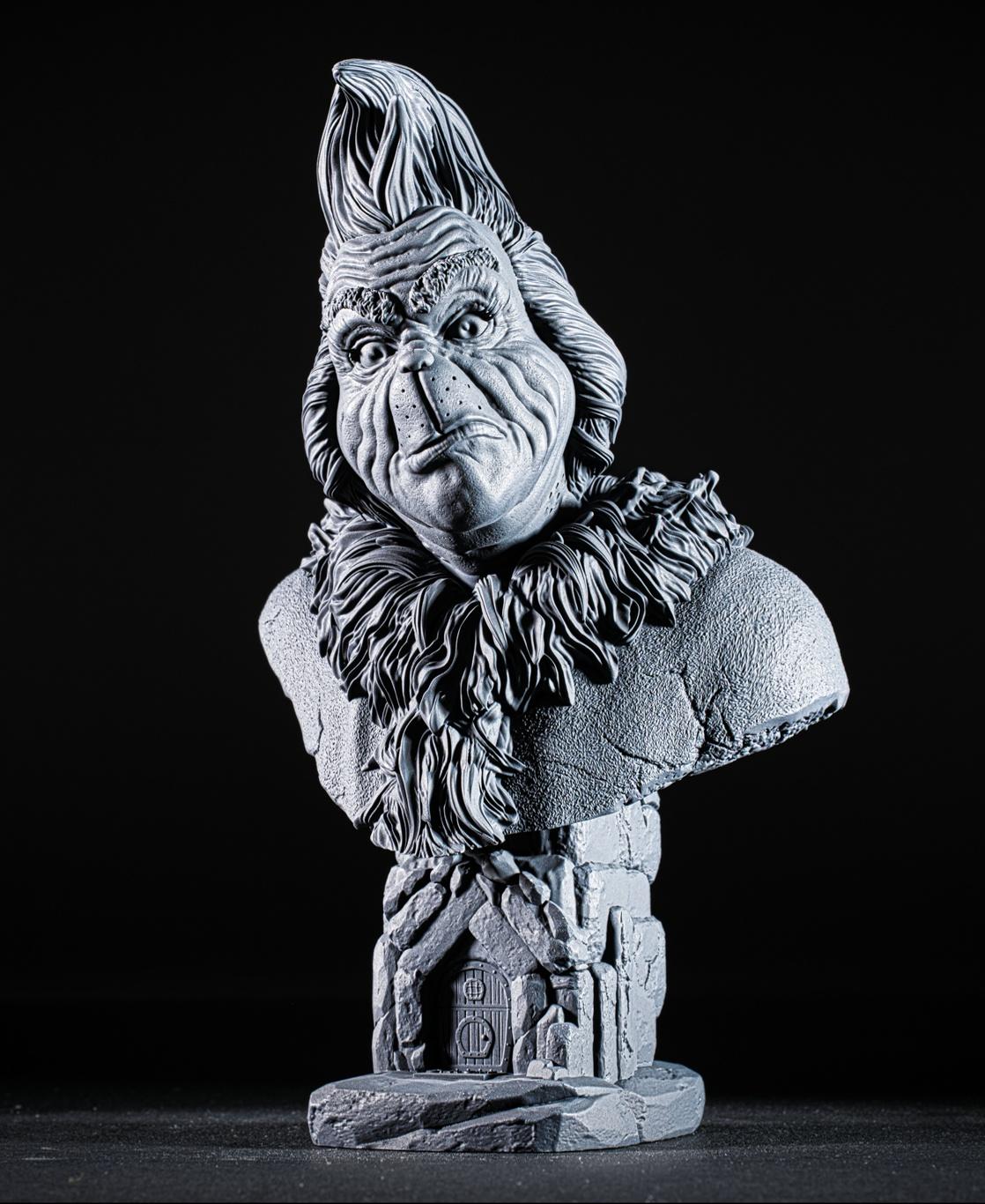 The Grinch bust  - Grinch bust - Printed on Elegoo Saturn 2 with Siraya Tech Fast Navy Grey resin - 3d model