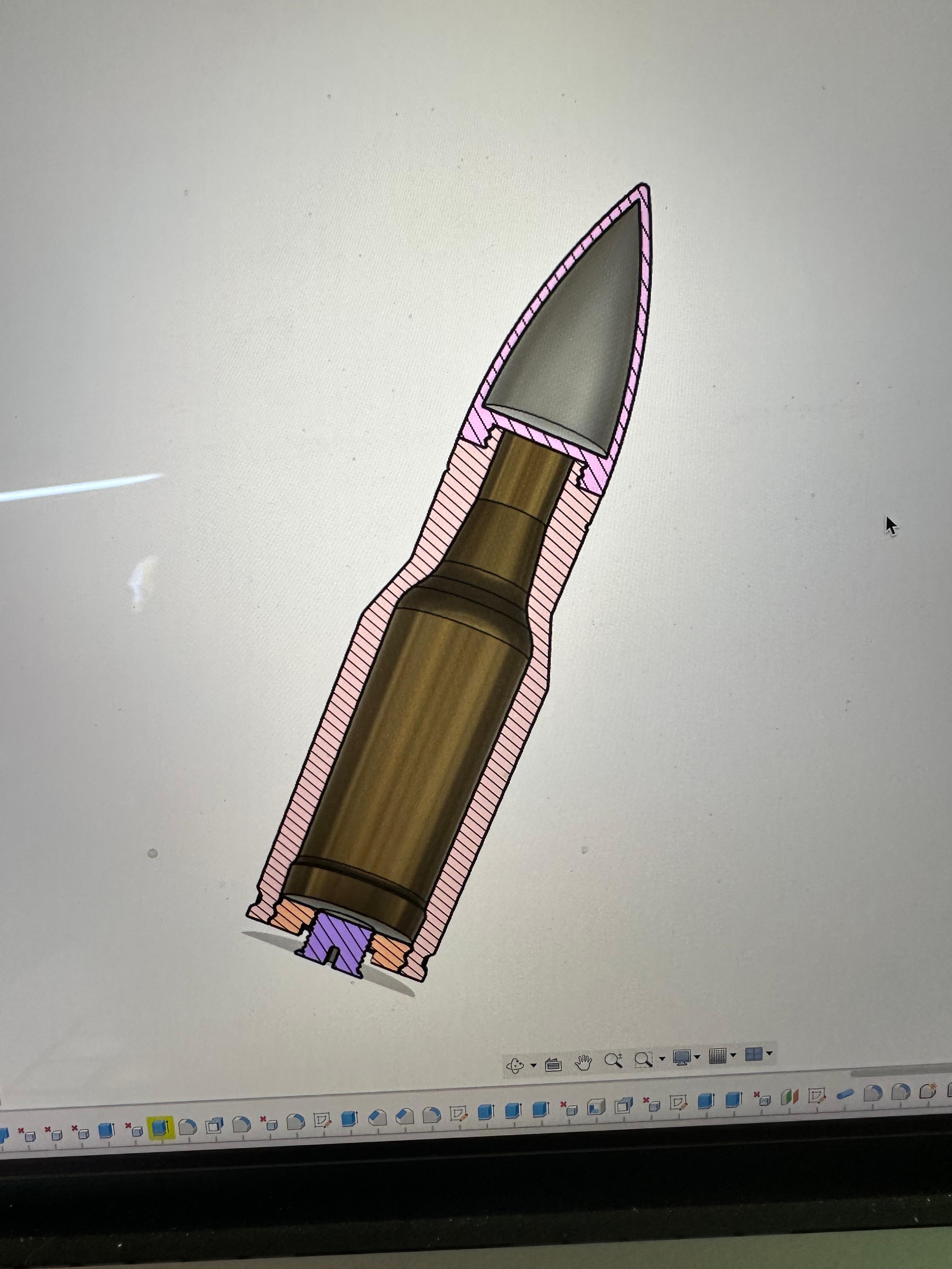 .50 caliber shell beer bottle koozie 3d model