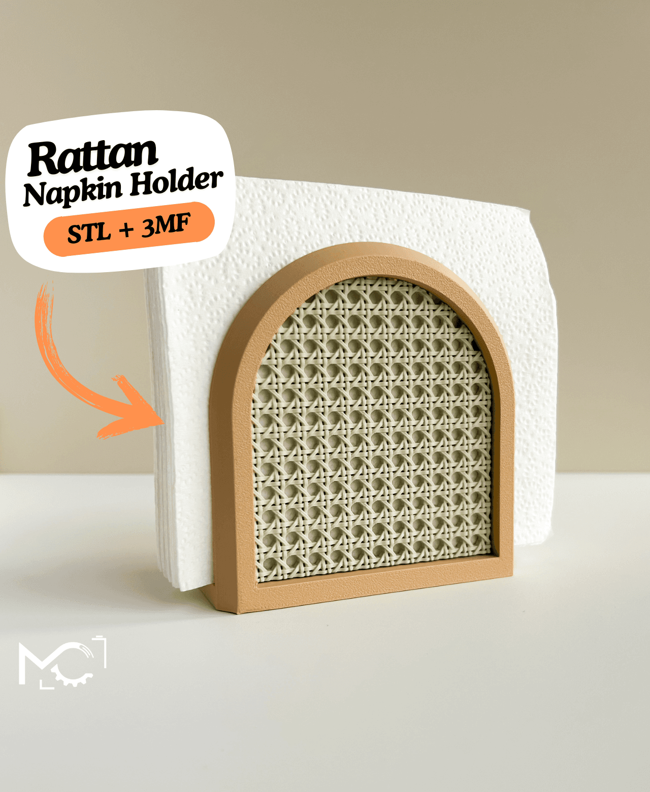 RattanNapkinHolder 3d model