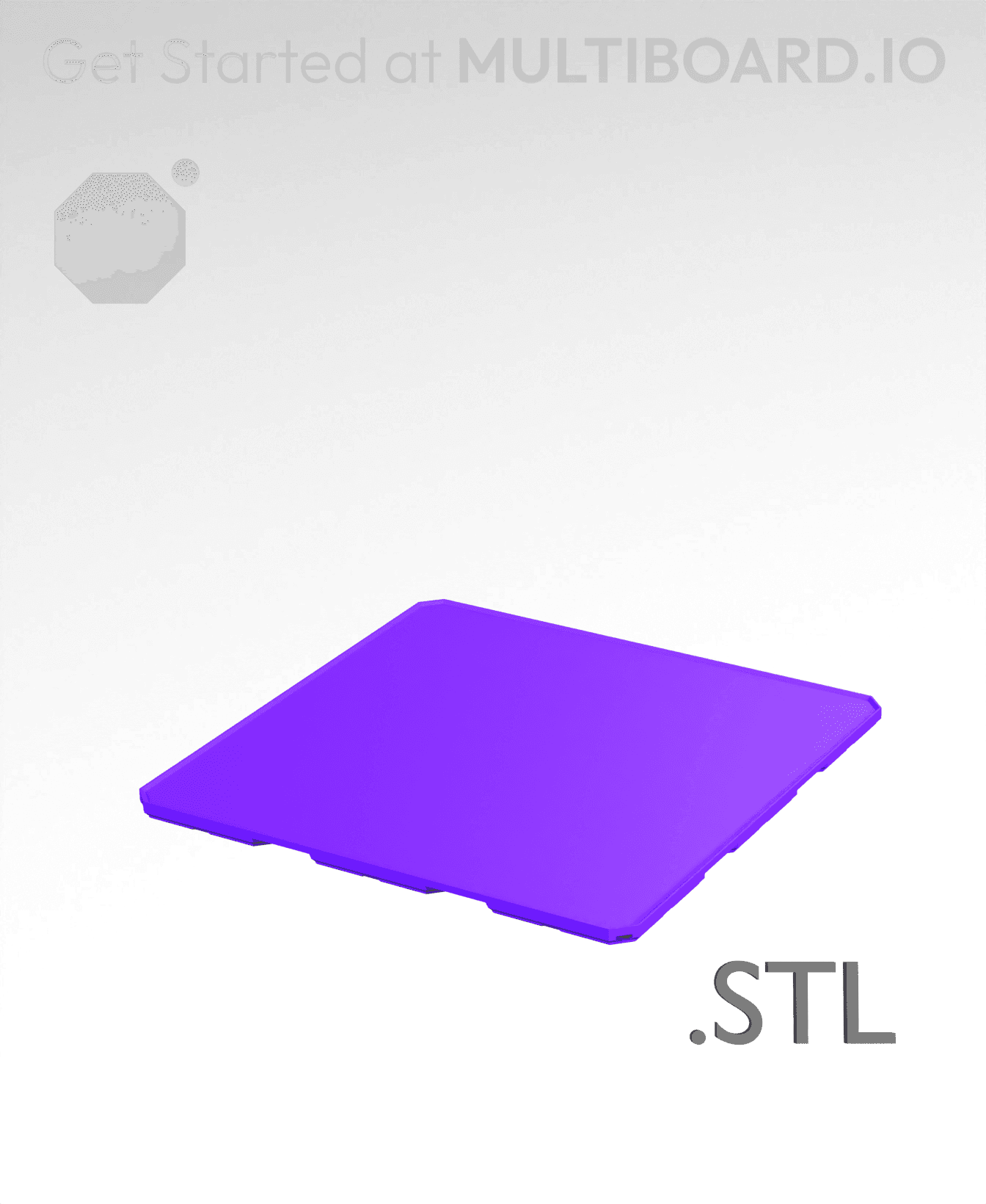 3x3x0·25 - Multibin Insert - STL Remixing File 3d model