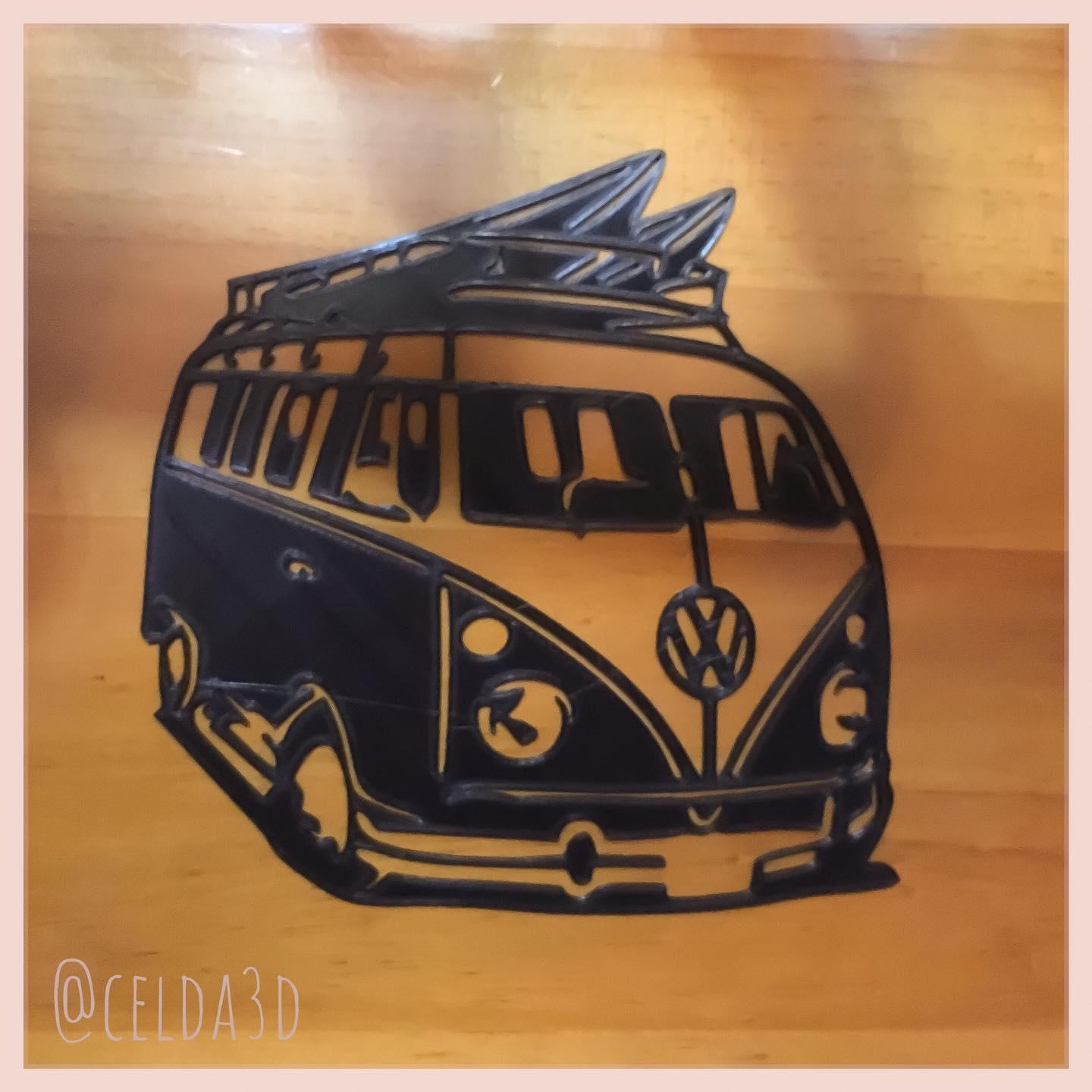 Volkswagen california Van wallart 3d model