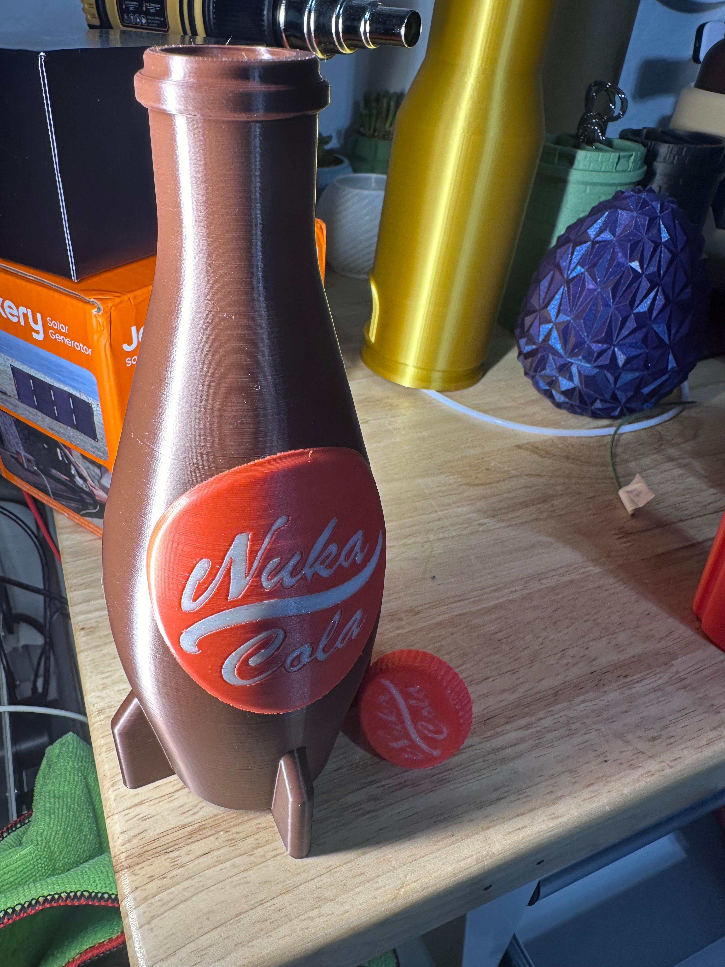 Fallout Nuka Cola Stash Container, with threaded lid 3d model