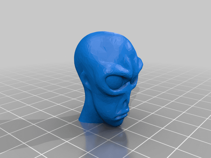 Alien head pencil topper 3d model