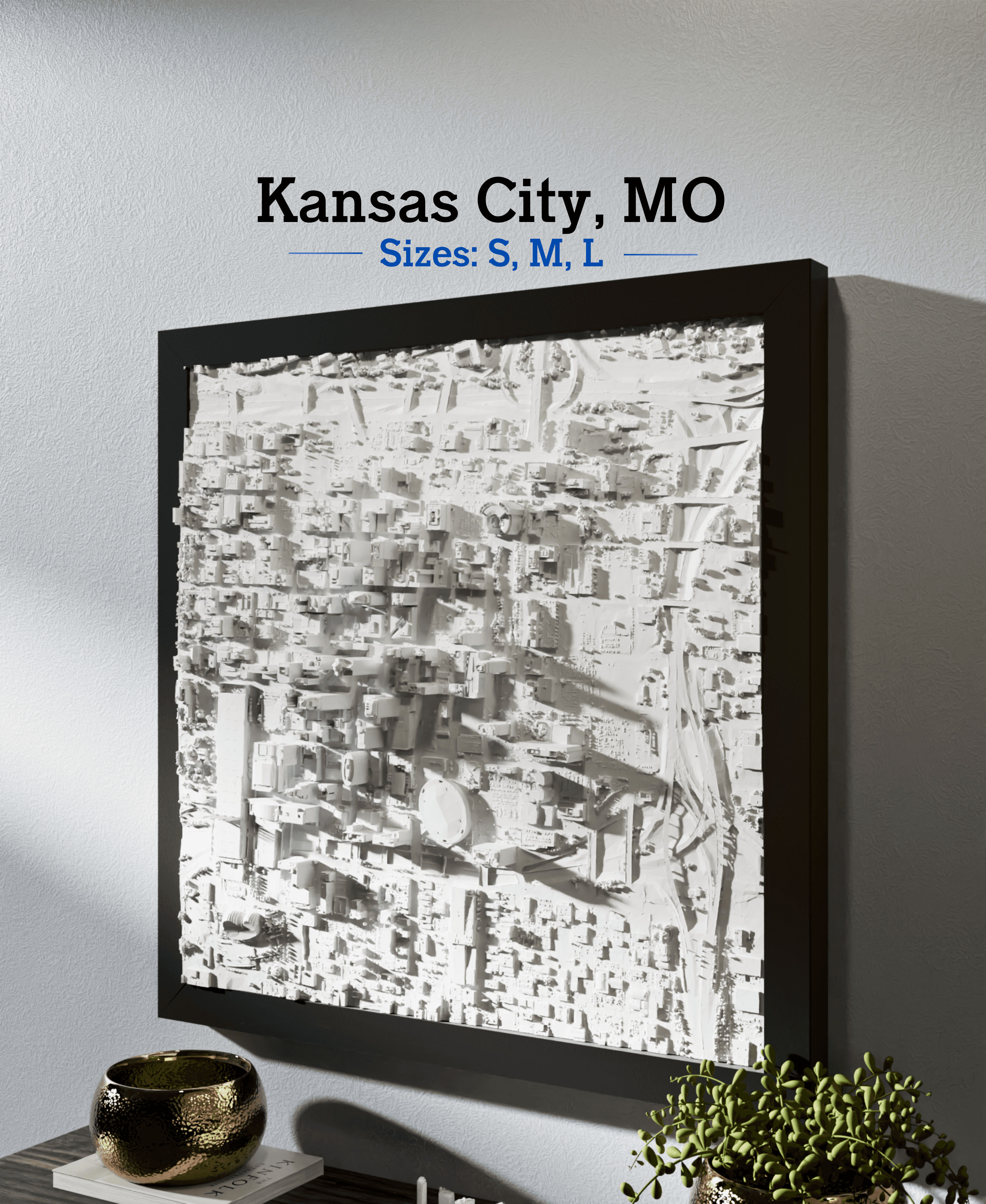 Kansas City, MO - Small, Medium and Large 3d model