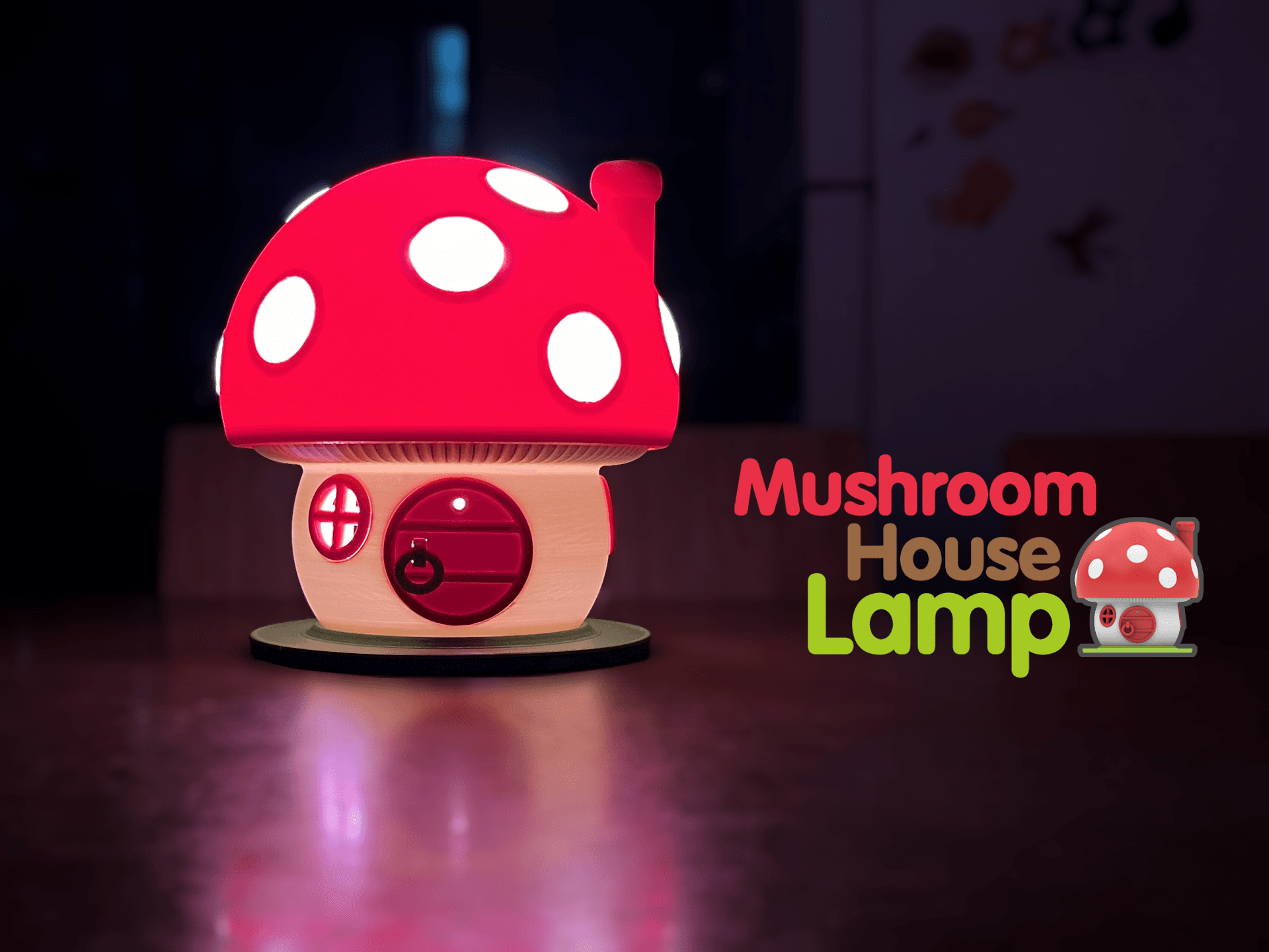 Mushroom House Lamp 3d model