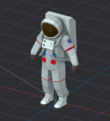 Palm-sized Astronaut (US Apollo Mission) 3d model