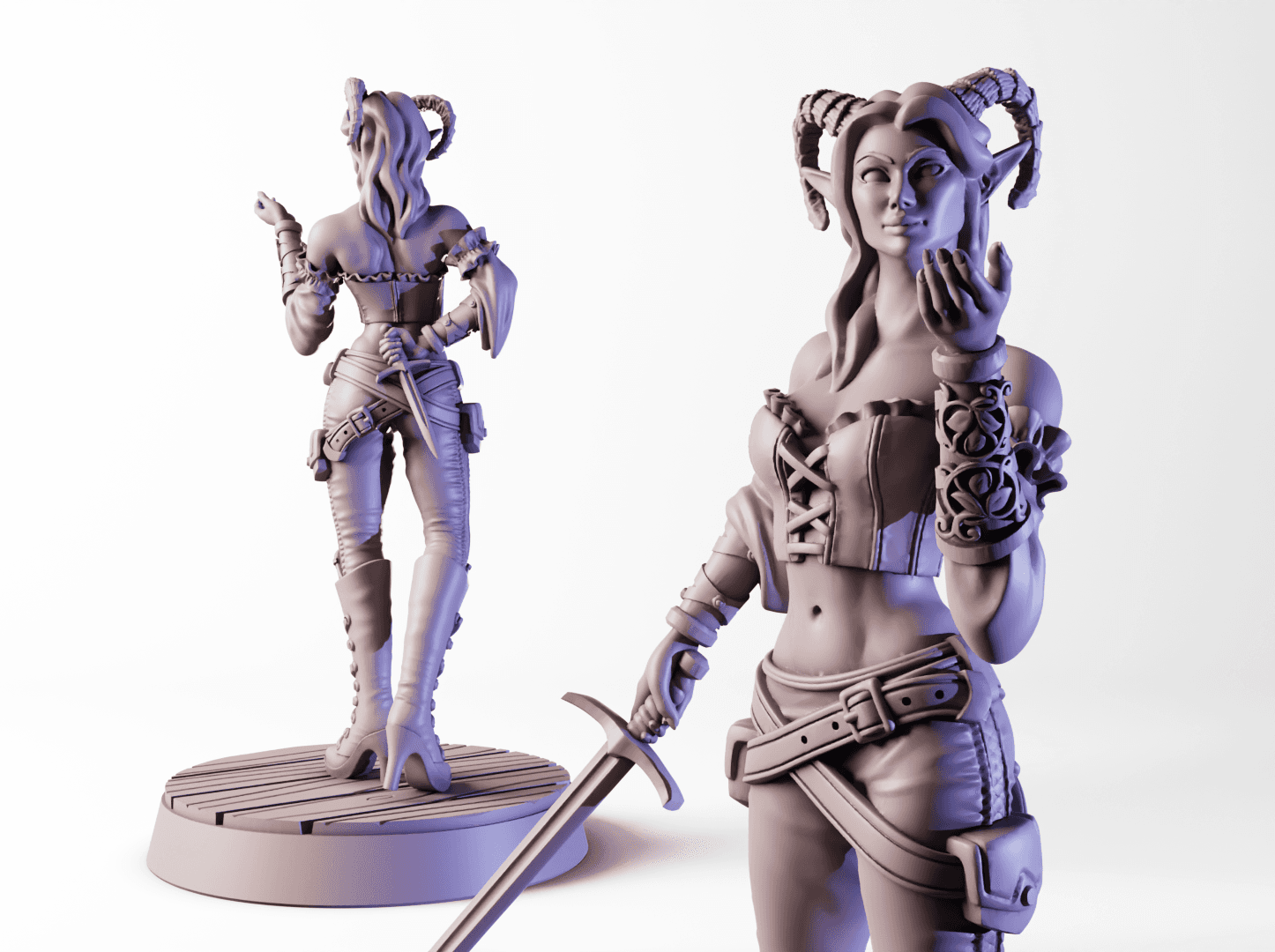 Tiefling Rogue - Hellspawn Thief 3d model