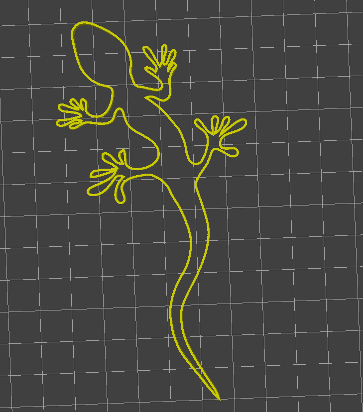 lizard outline 3d model