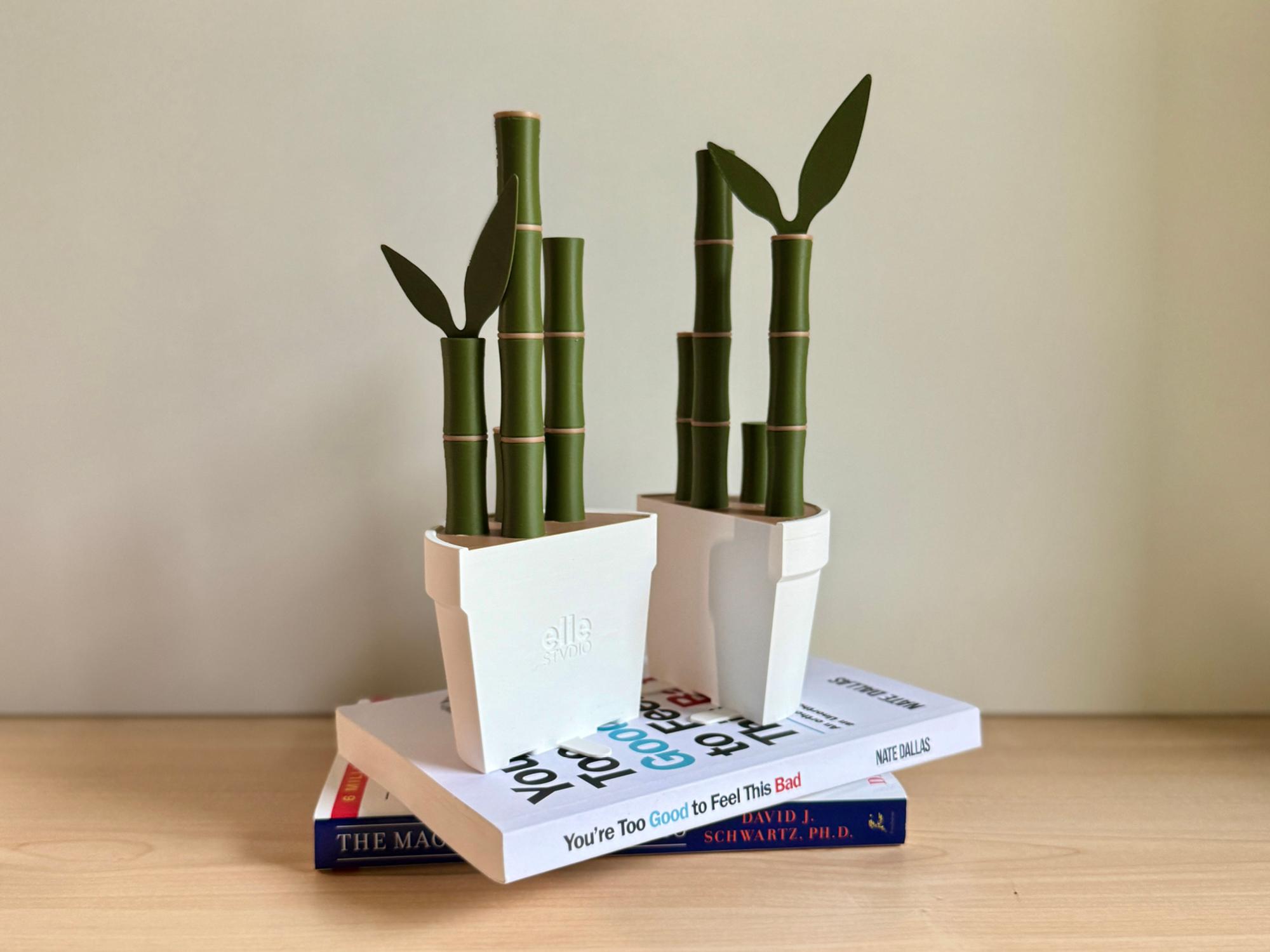 Bambooks, bookends with bookmarks. 3d model