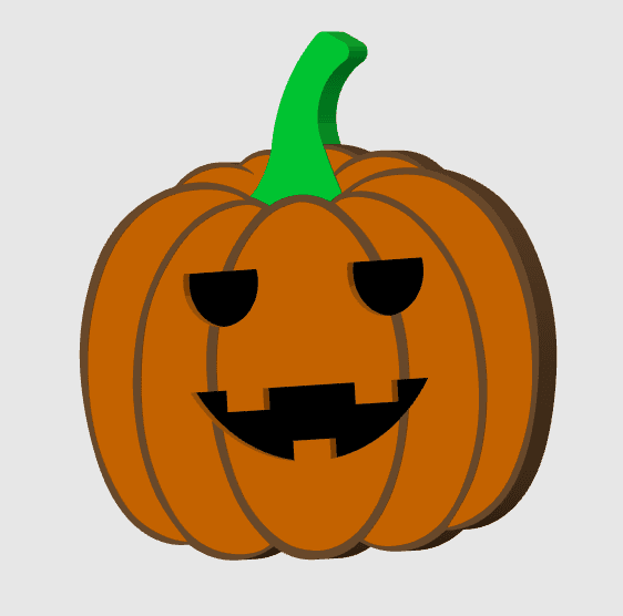 Sleepy Pumpkin coaster/decoration - Print in place 3d model