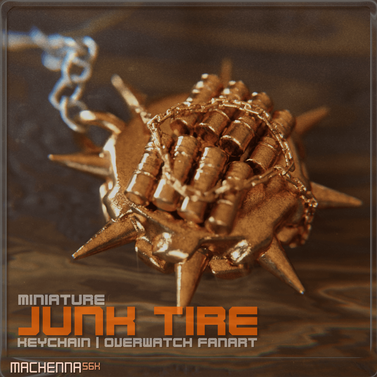 Mini Junkrat Tire Keychain | Overwatch Fanart 3d model