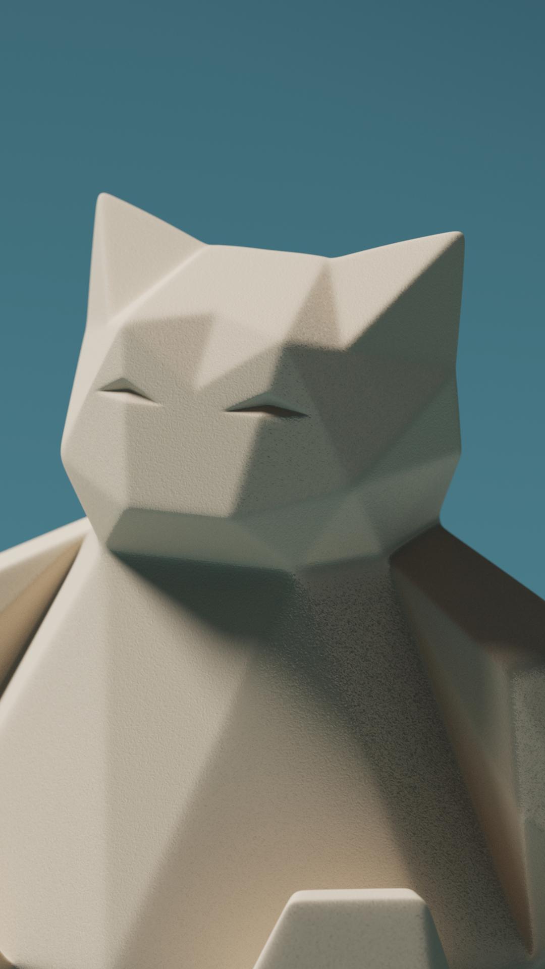 Low-poly Snorlax 3d model