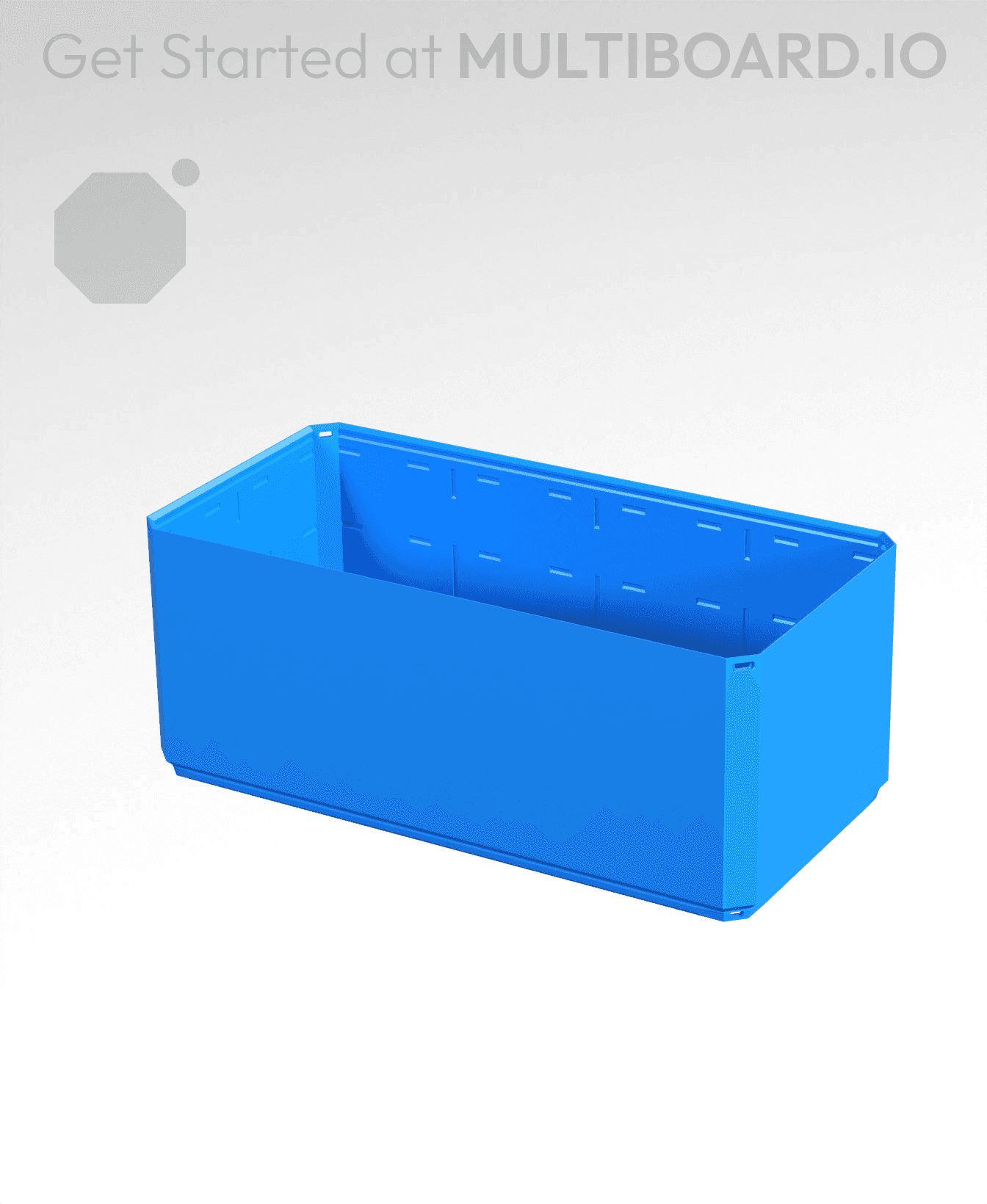 4x2x1.5 - Simple Walls - Standard Click-In Multibin Shell Extension 3d model