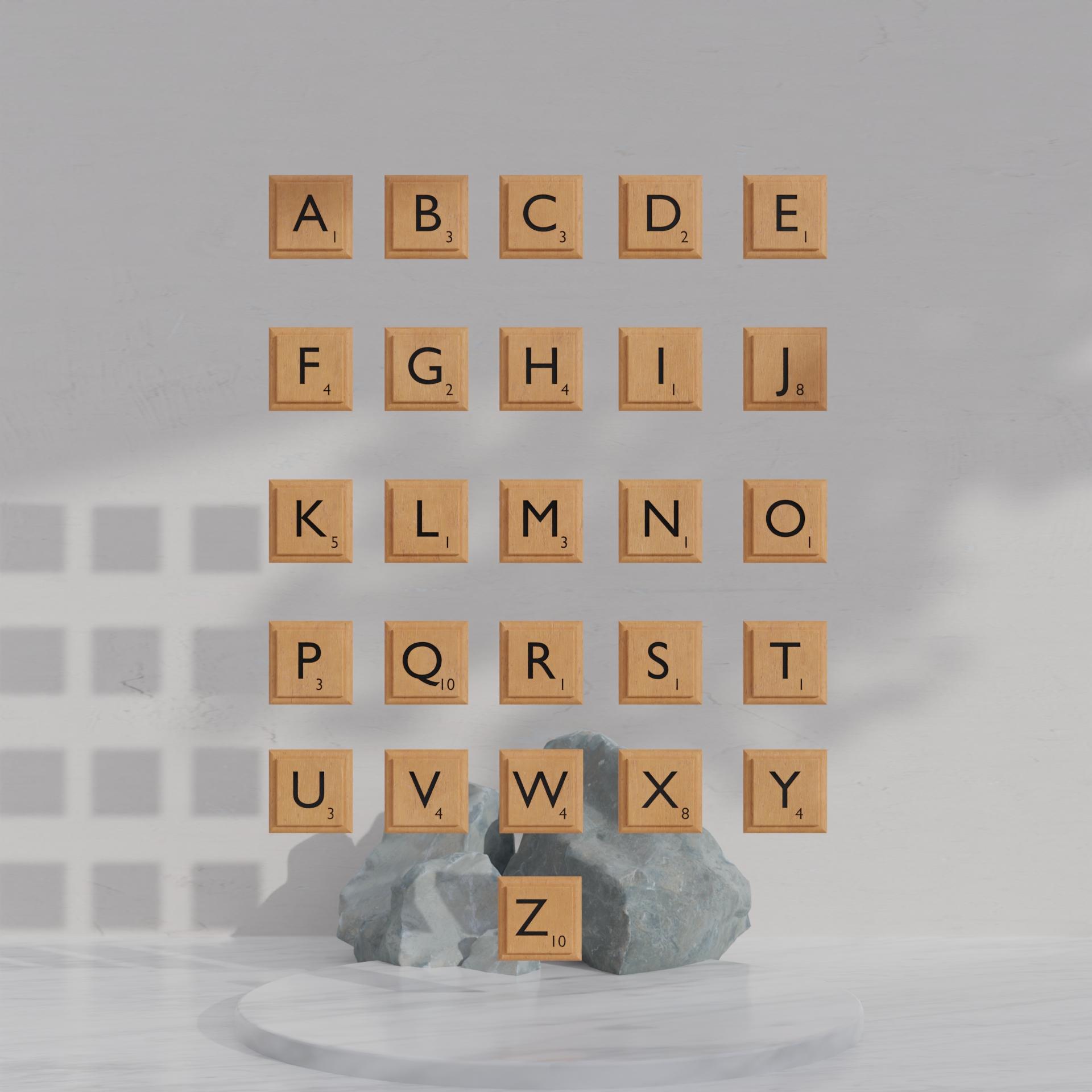 Scrabble Tile Home Decor 3d model