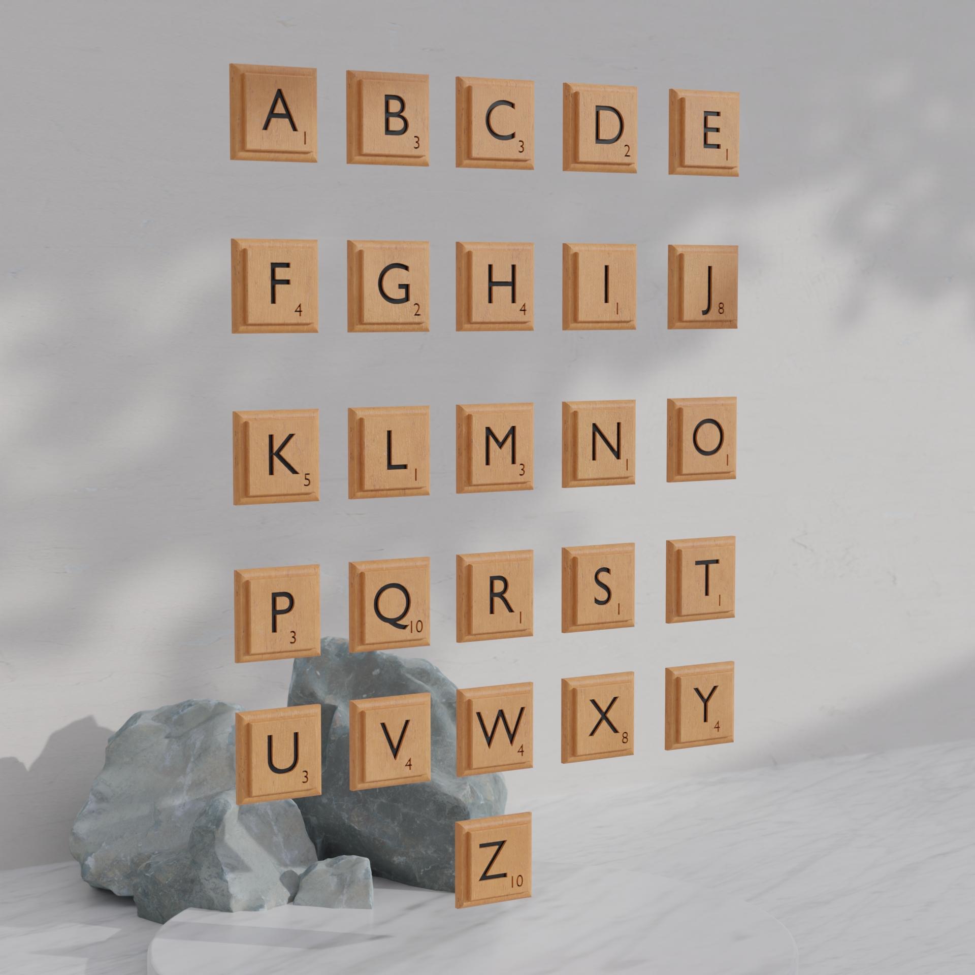 Scrabble Tile Home Decor 3d model