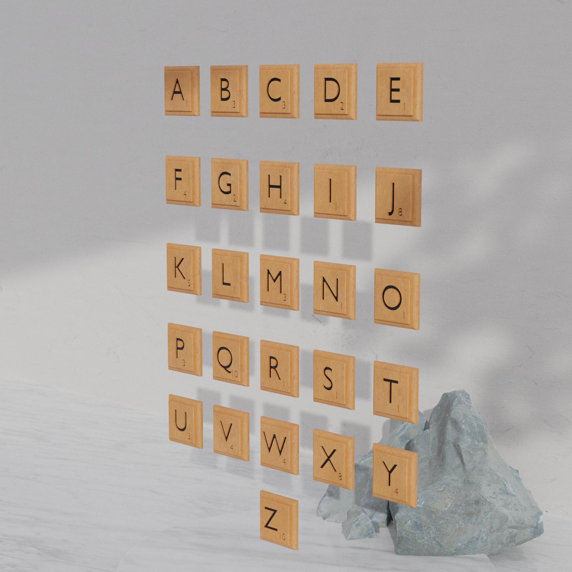 Scrabble Tile Home Decor 3d model