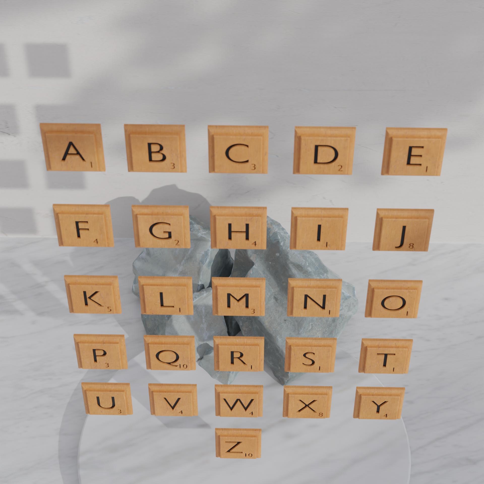 Scrabble Tile Home Decor 3d model