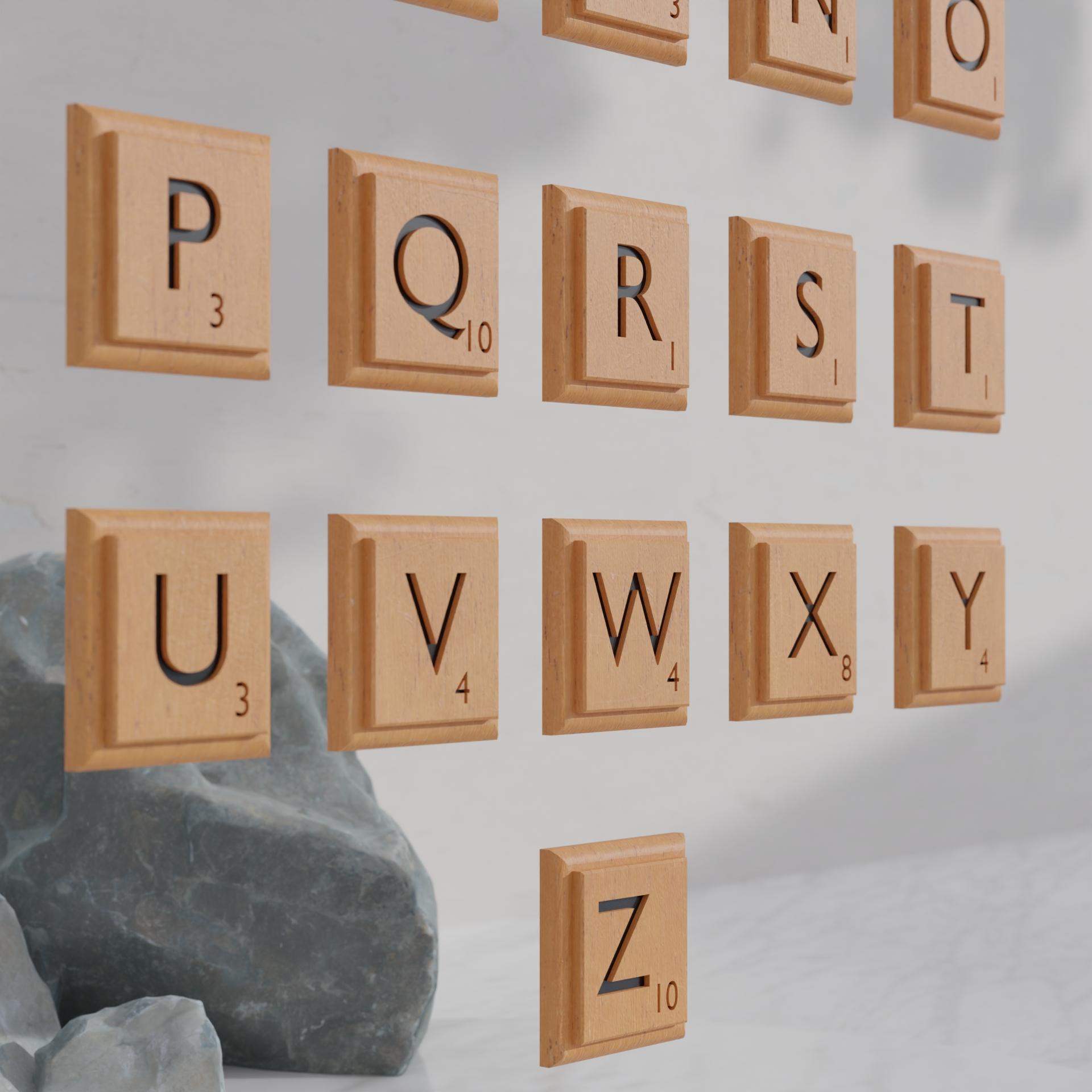 Scrabble Tile Home Decor 3d model