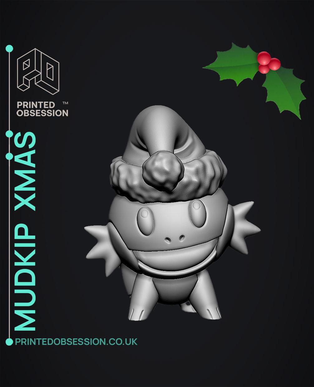 Mudkip Xmas - Pokemon - Fan Art 3d model