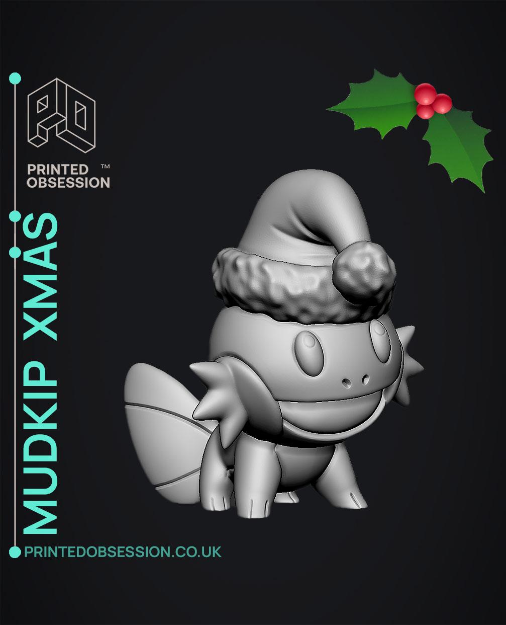 Mudkip Xmas - Pokemon - Fan Art 3d model