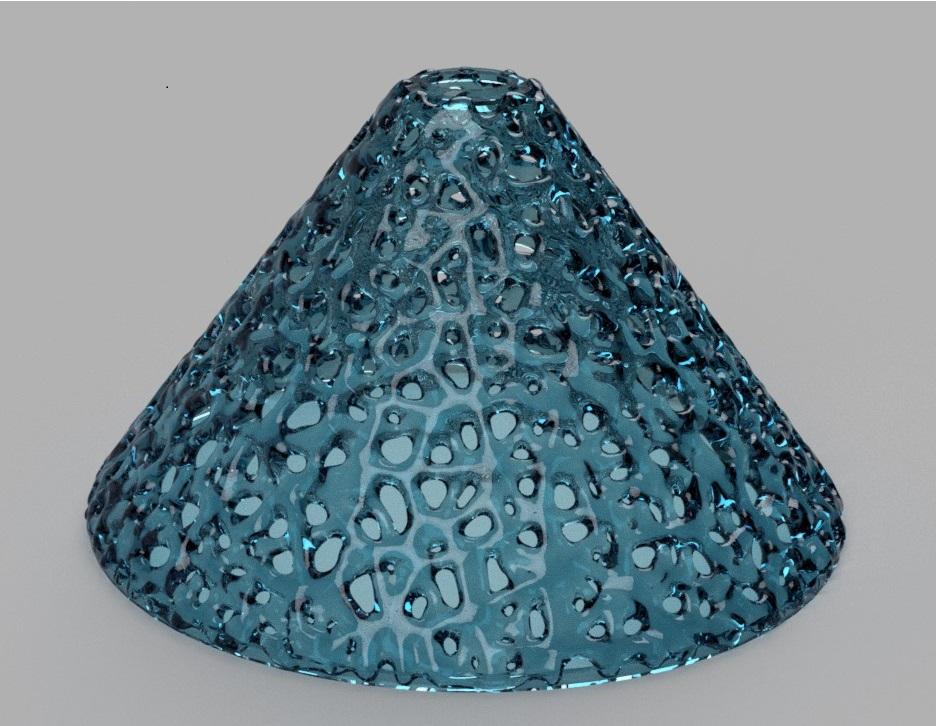 Voronoi Lamp shade Filled hole 3d model