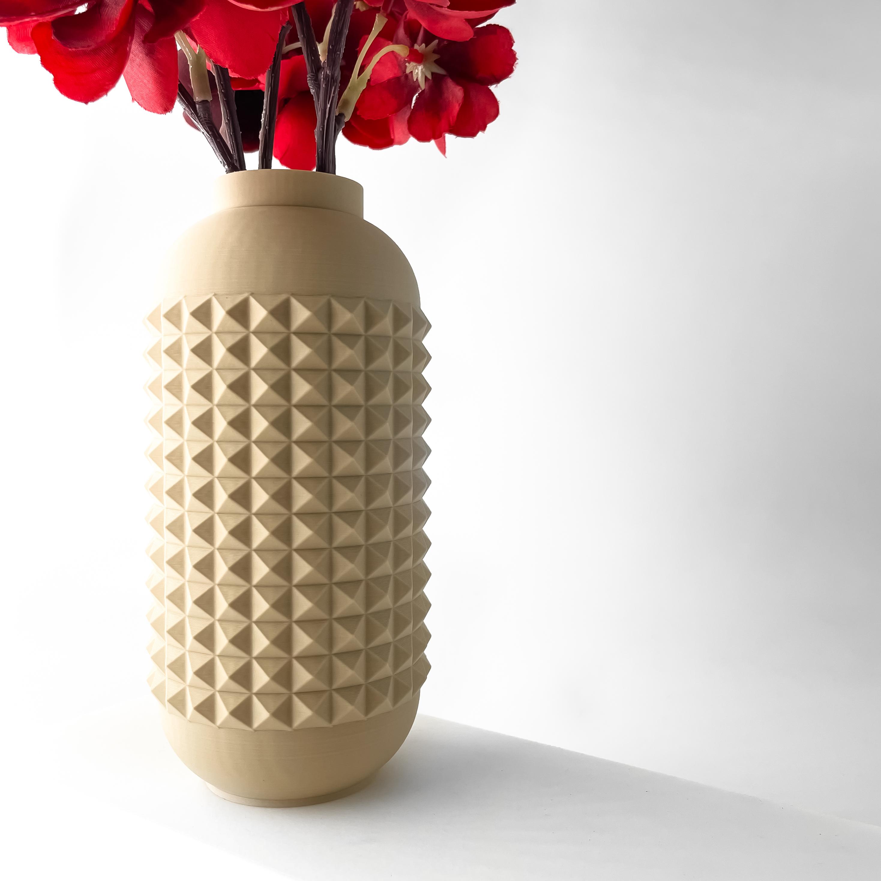 The Verdura Vase, Modern and Unique Home Decor for Dried and Flower Arrangements  | STL File 3d model