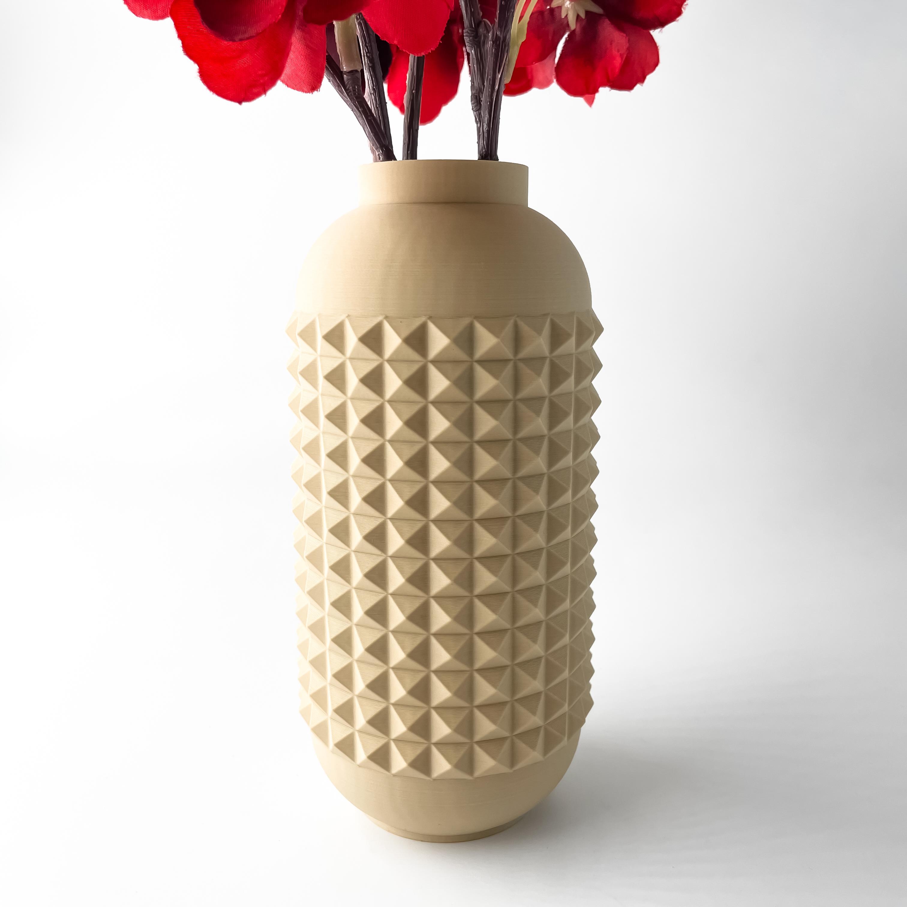 The Verdura Vase, Modern and Unique Home Decor for Dried and Flower Arrangements  | STL File 3d model