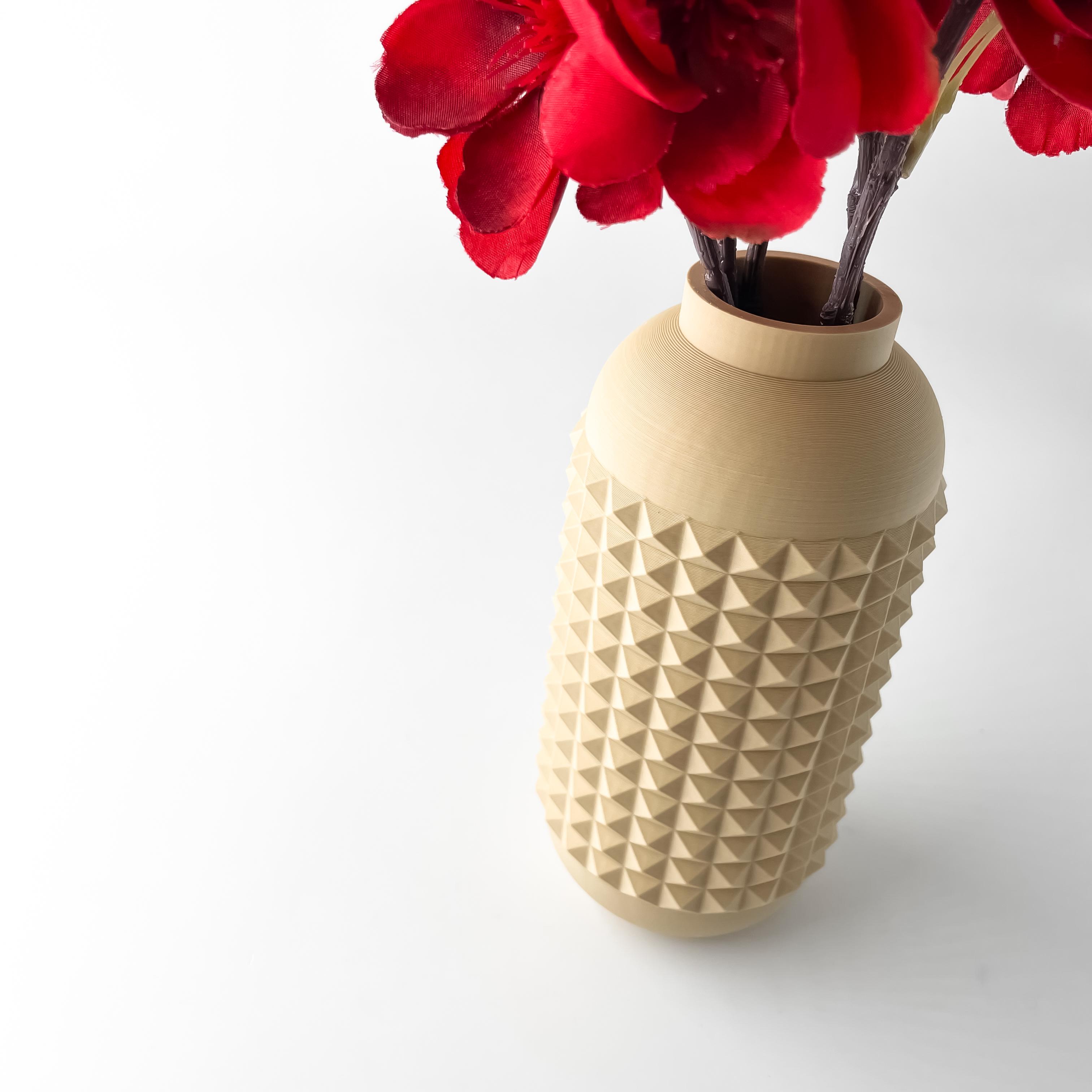 The Verdura Vase, Modern and Unique Home Decor for Dried and Flower Arrangements  | STL File 3d model