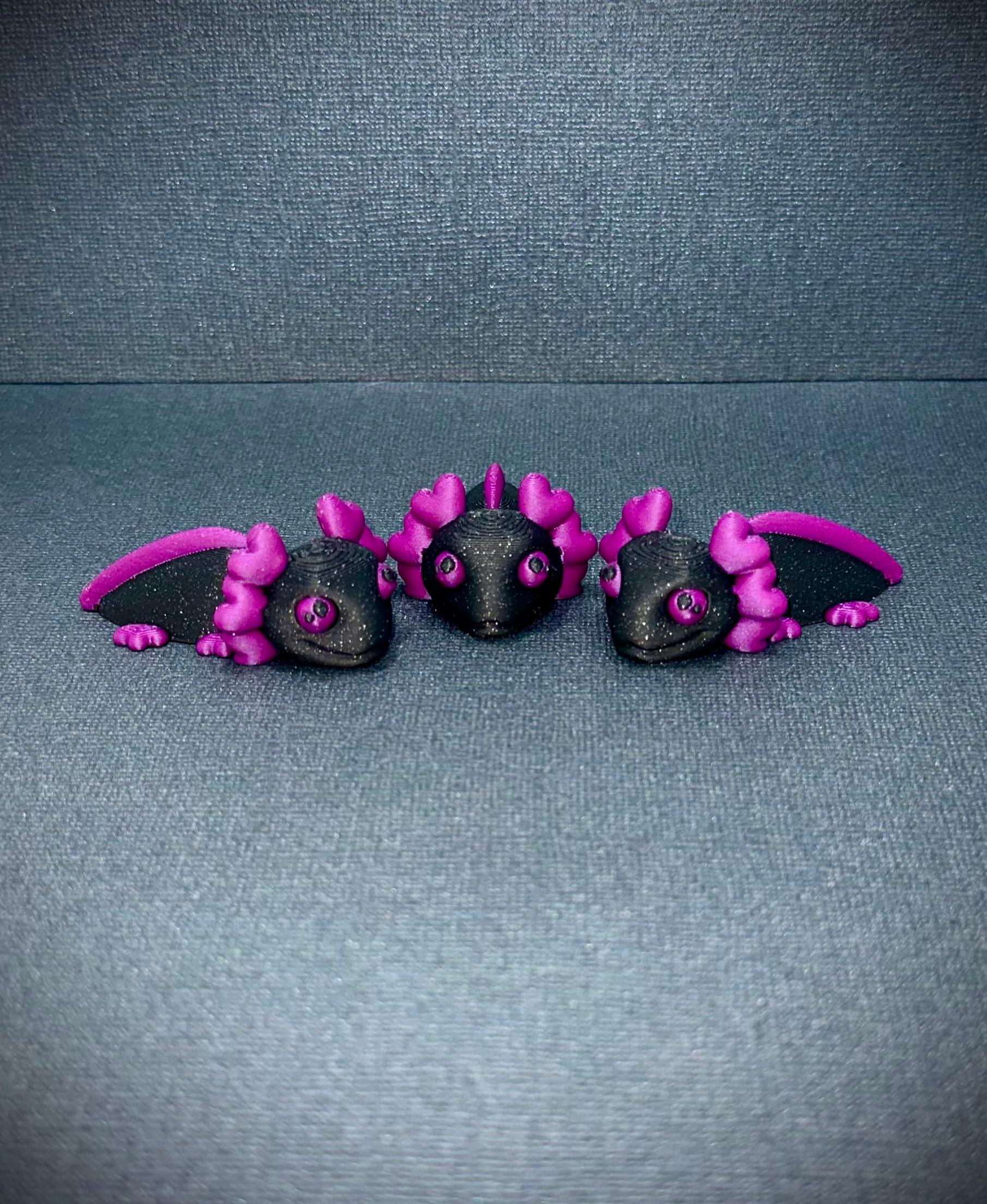 Alotl Love, Little Heart Axolotl - Articulated Snap-Flex Fidget Toy (Medium Joints) 3d model