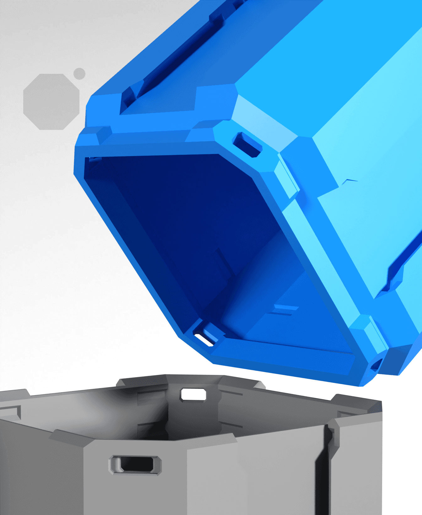 3x1x1 - Topped Multipoint Rail - Standard Click-In Multibin Shell Extension 3d model