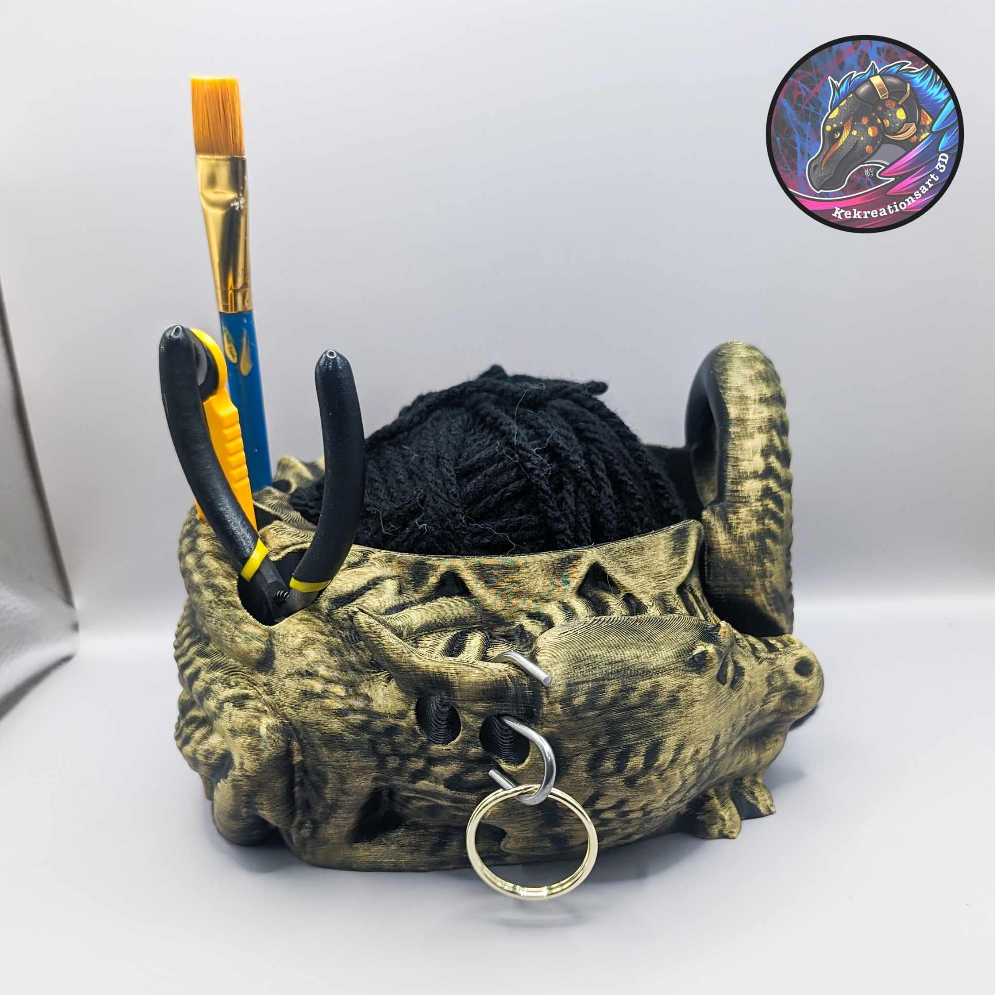 Dragon Planter Yarn Bowl Version 3d model