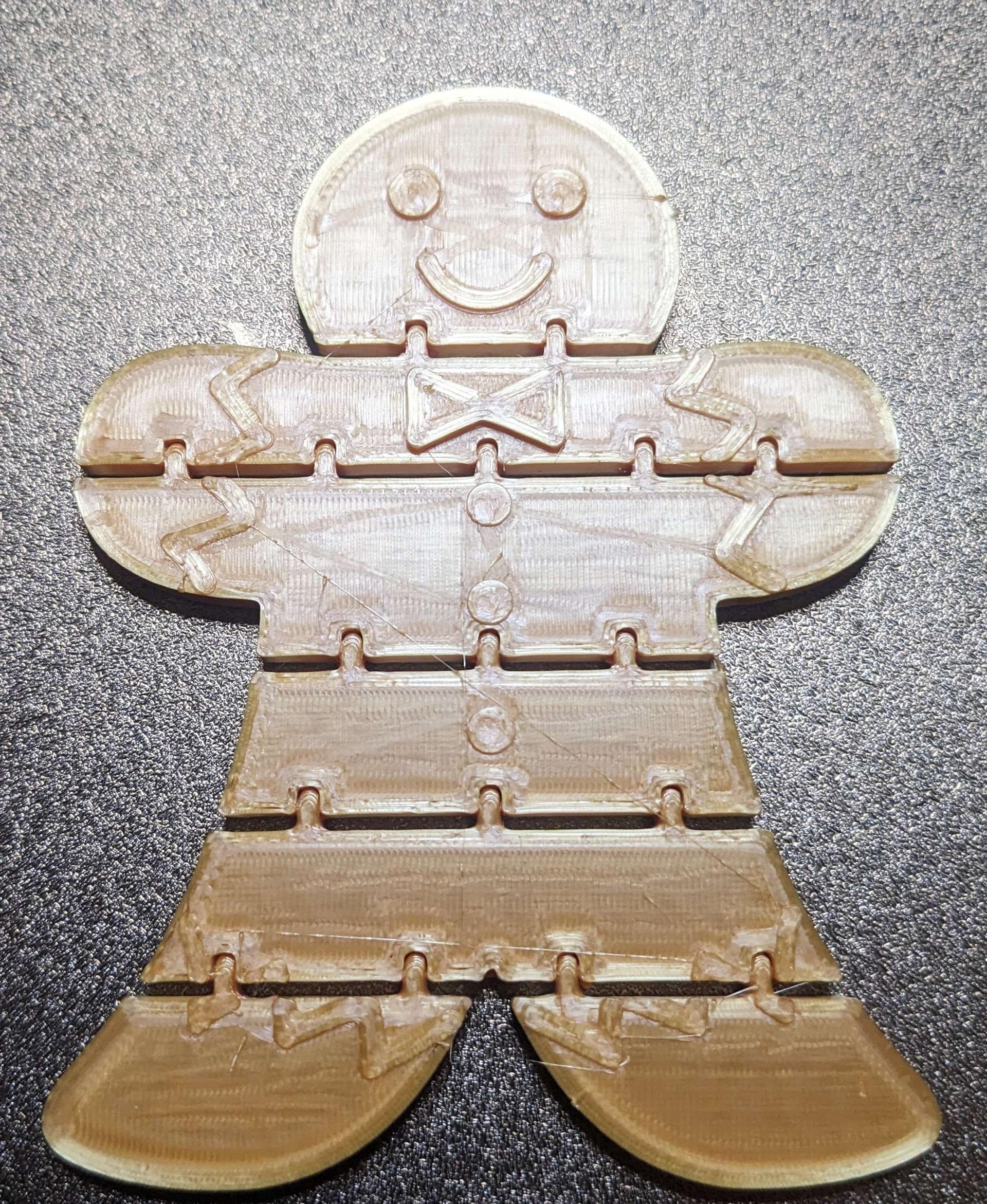 Gingerbread man flexi - Great print, I might have forgot the layer changes. but still looks and works great! - 3d model