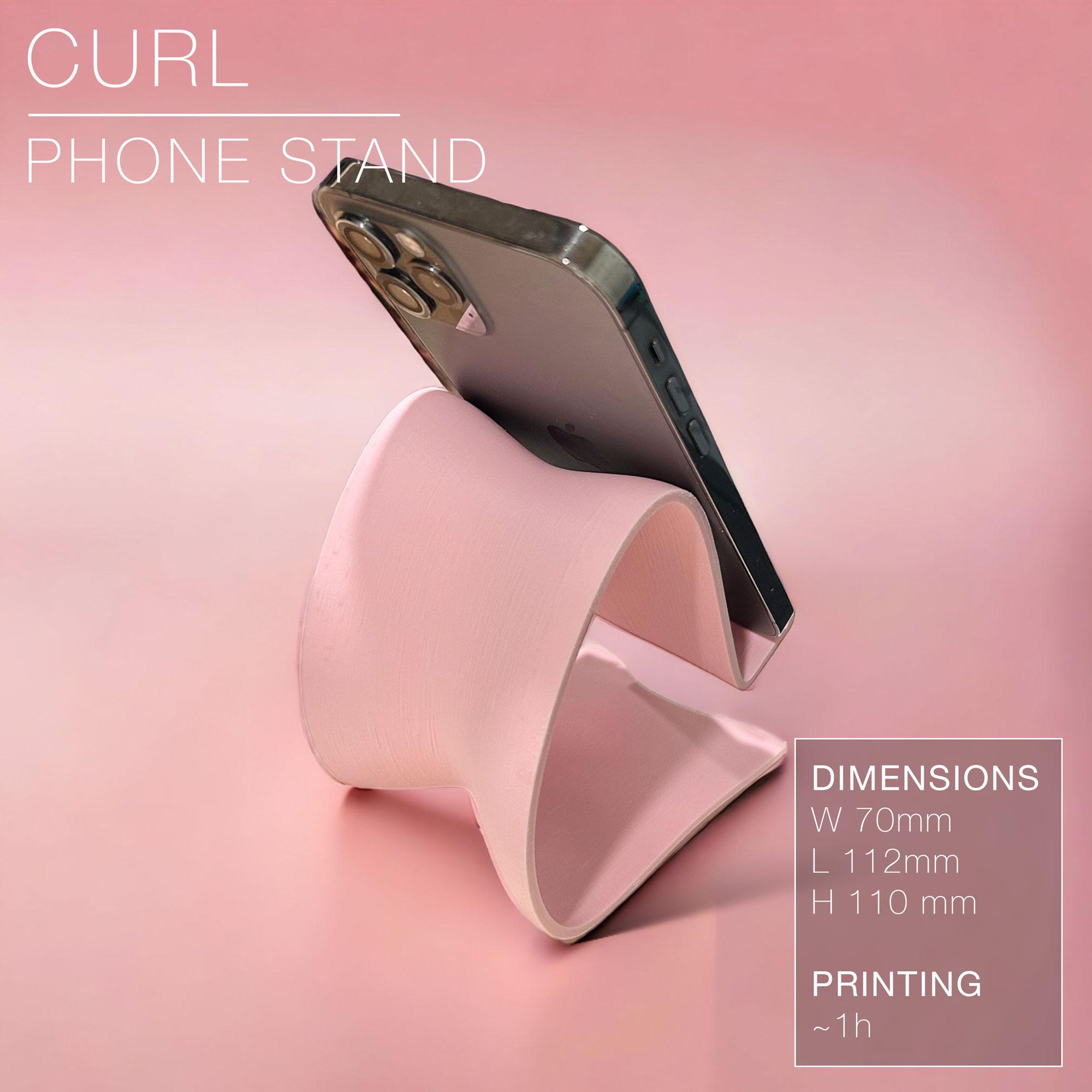 CURL | Phone Stand 3d model