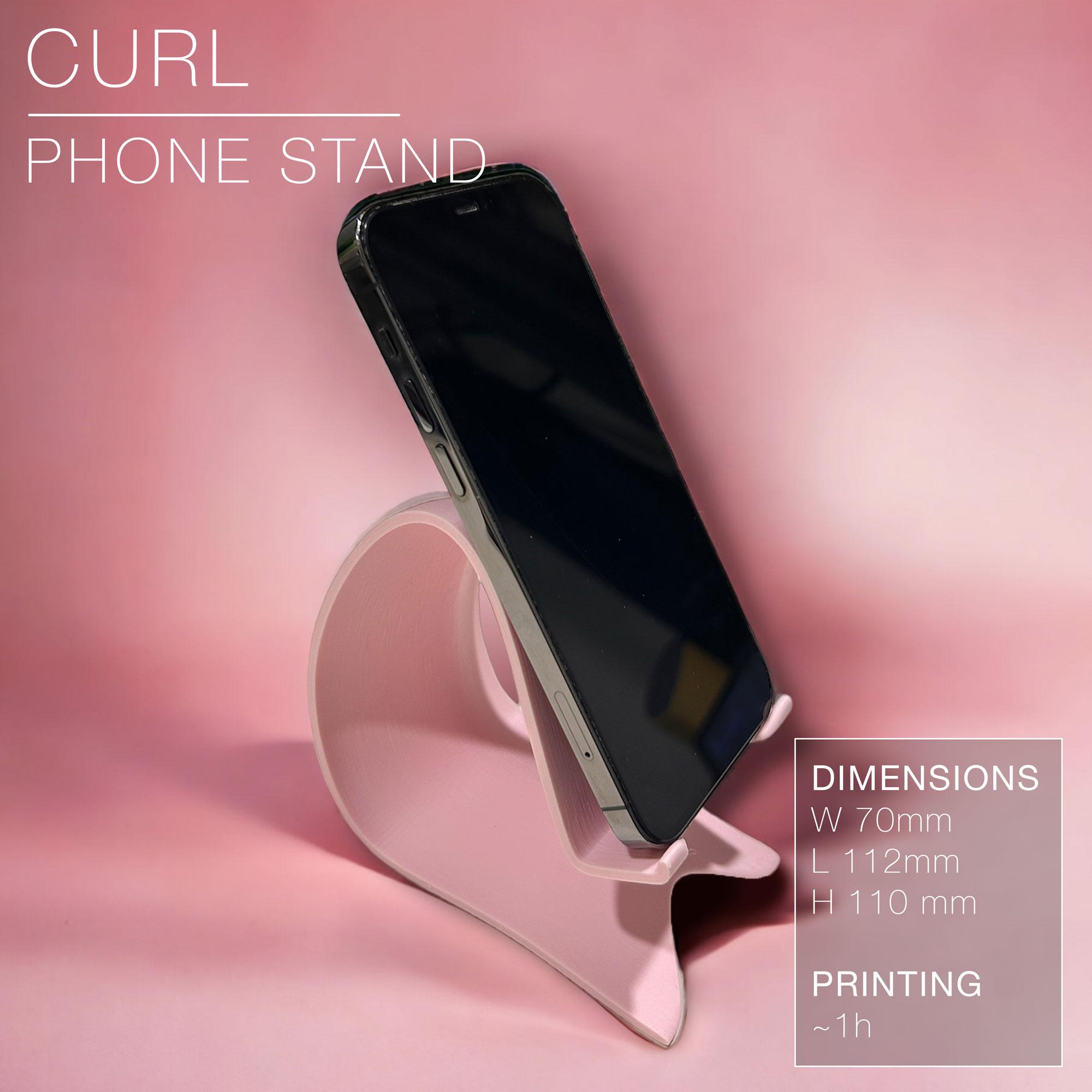 CURL | Phone Stand 3d model