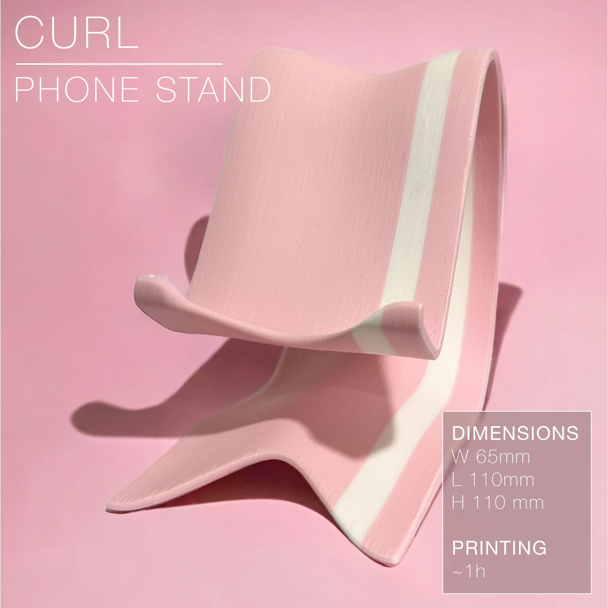 CURL | Phone Stand 3d model