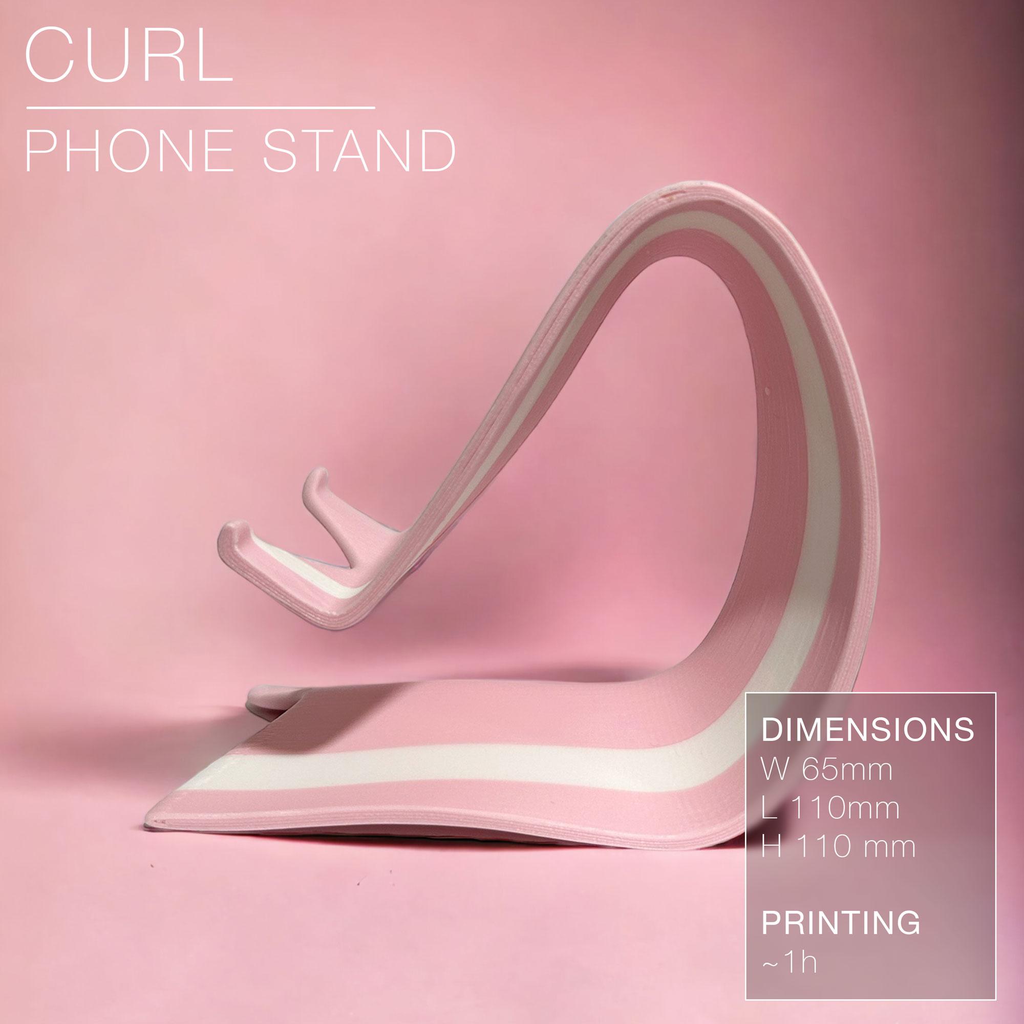 CURL | Phone Stand 3d model