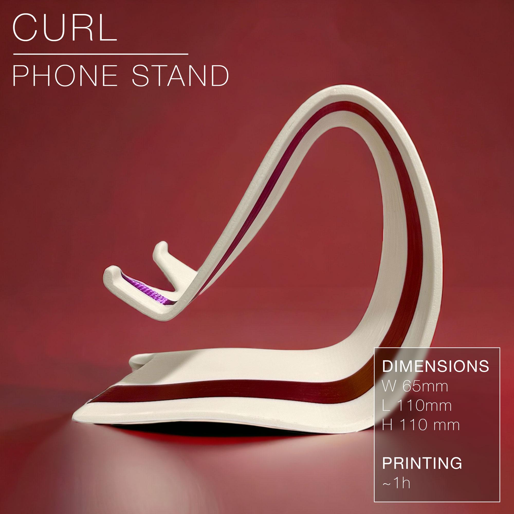 CURL | Phone Stand 3d model