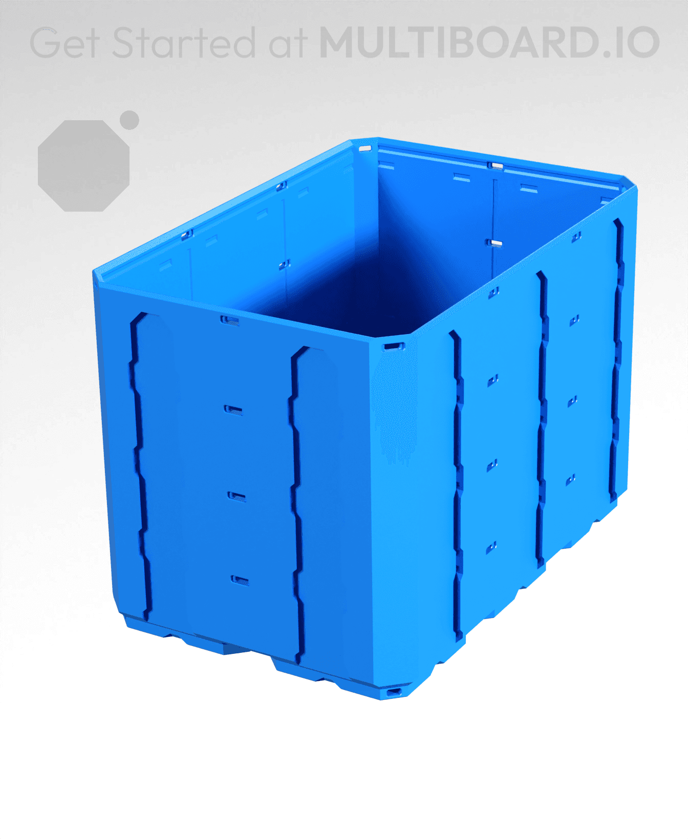 2x3x2 - Topped Multipoint Rail - Multibin Shell 3d model