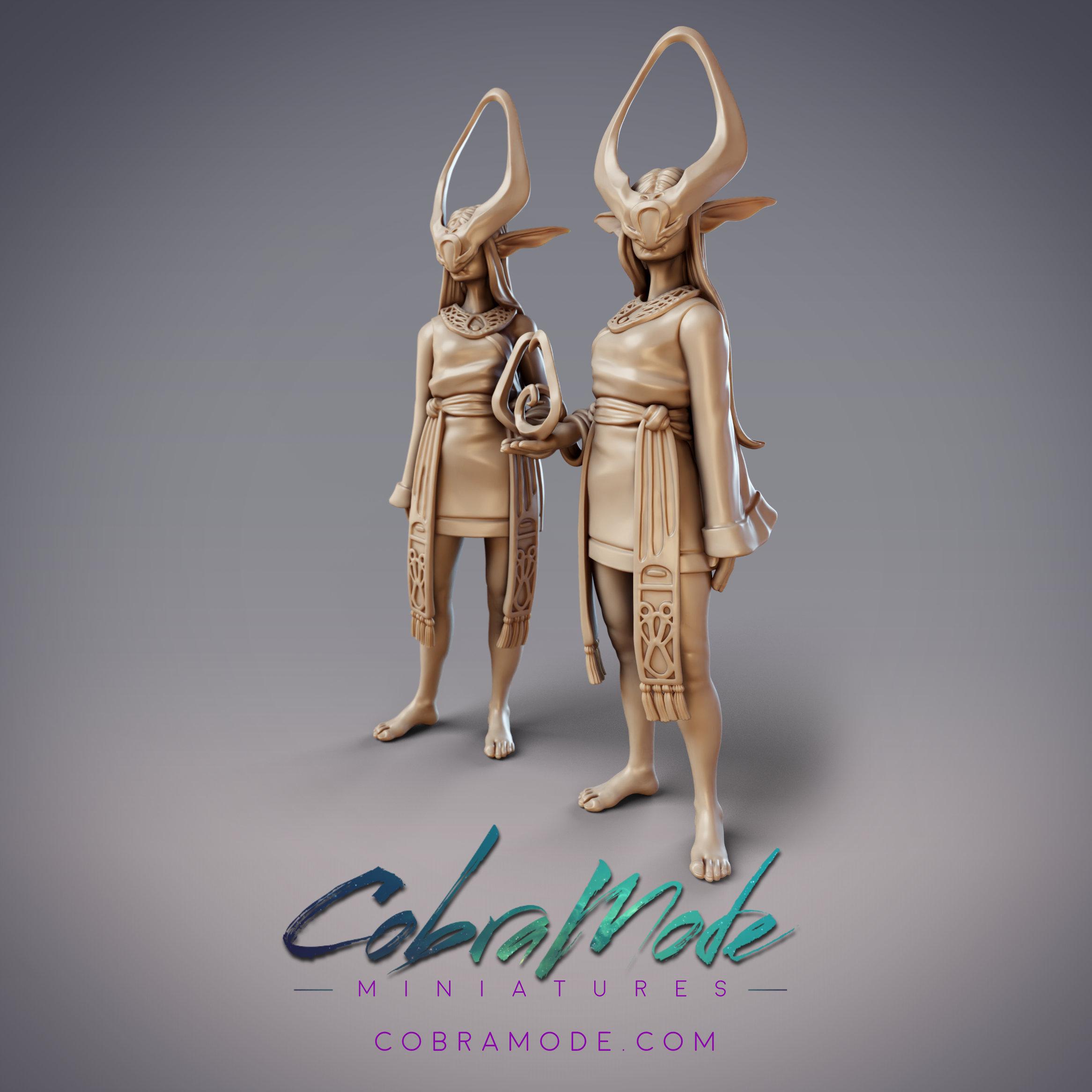 Stygian Void Mage Twins - Eshraq & Isra, Children of Ydris (Pre-supported) 3d model