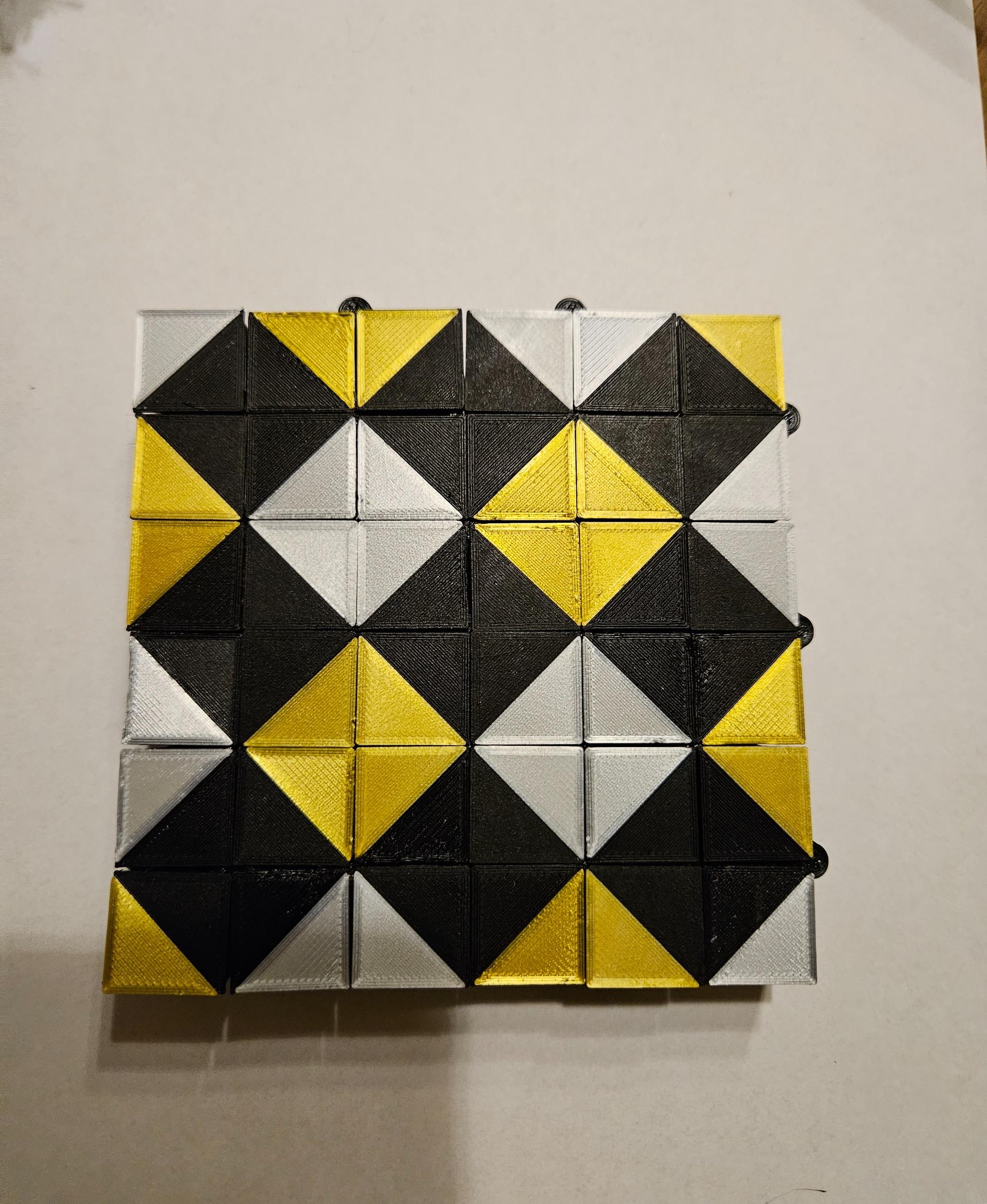 Auxetic Tile // 18mm Diagonal Split 3d model