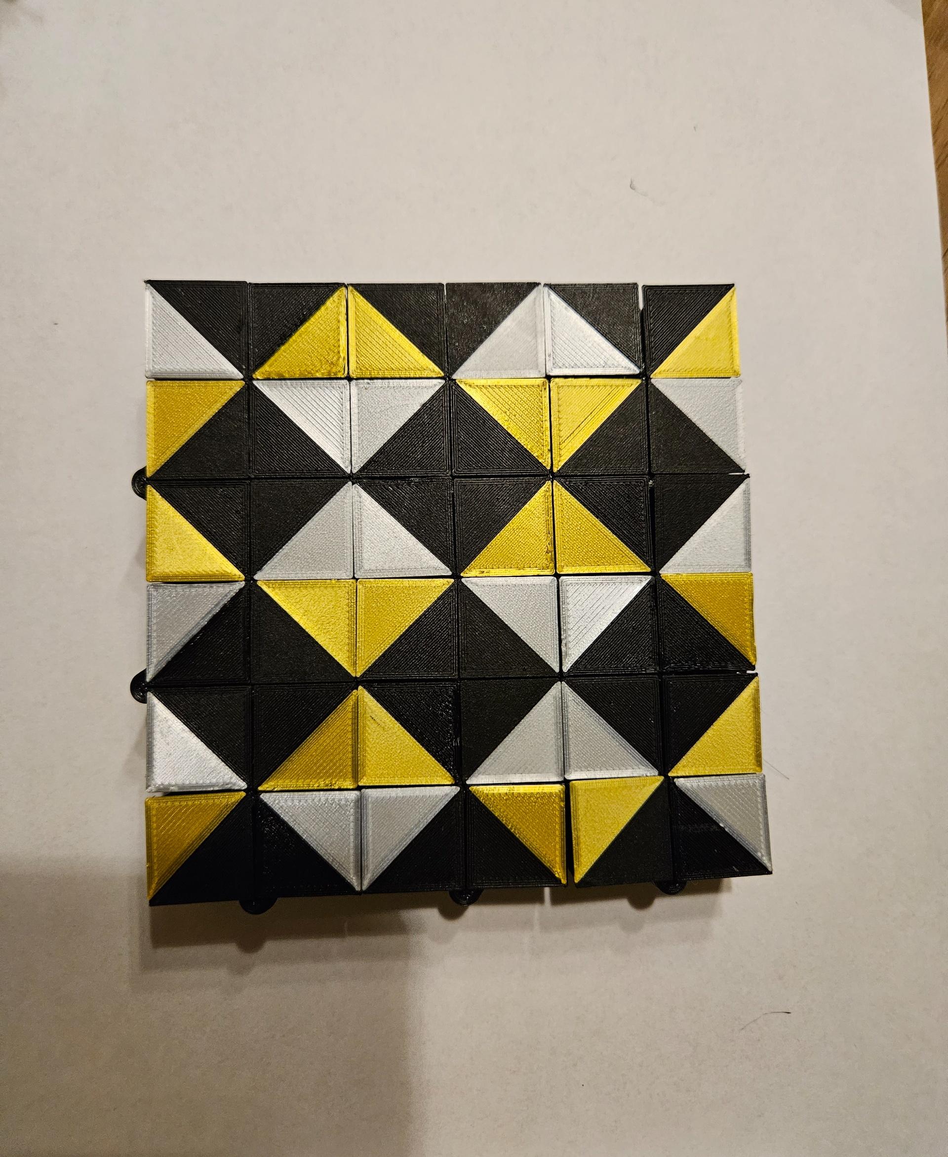 Auxetic Tile // 18mm Diagonal Split 3d model