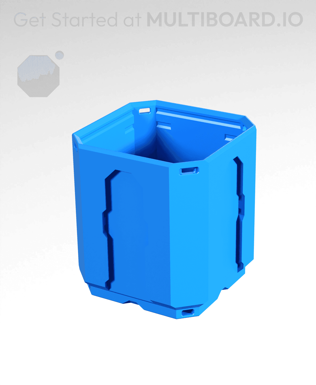 1x1x1 - Topped Multipoint Rail - Multibin Shell 3d model