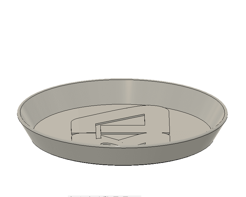 flower pot plate higher.obj 3d model