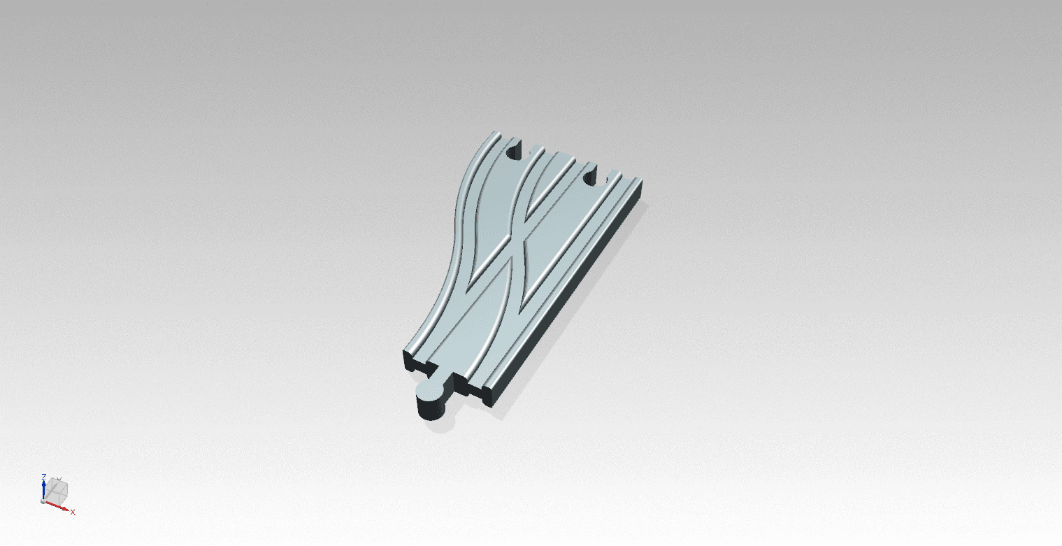 BRIO Style Train Track, Split, G1 3d model