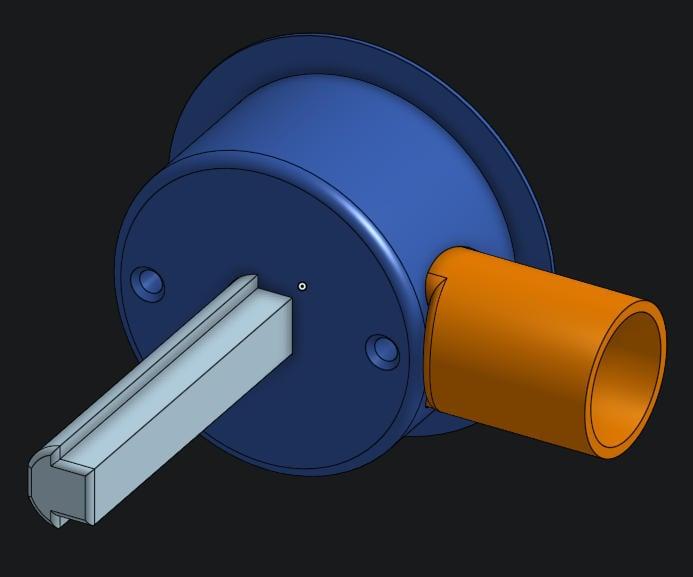 No-turn dummy doorknob adapter 3d model