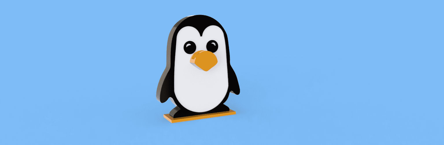 Penguin eyeglass Holder 3d model