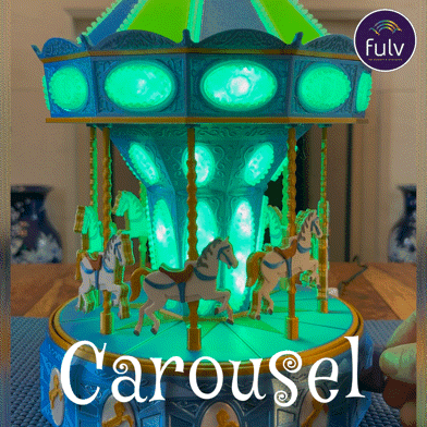 Carousel Lamp with Mechanical Movement 3d model