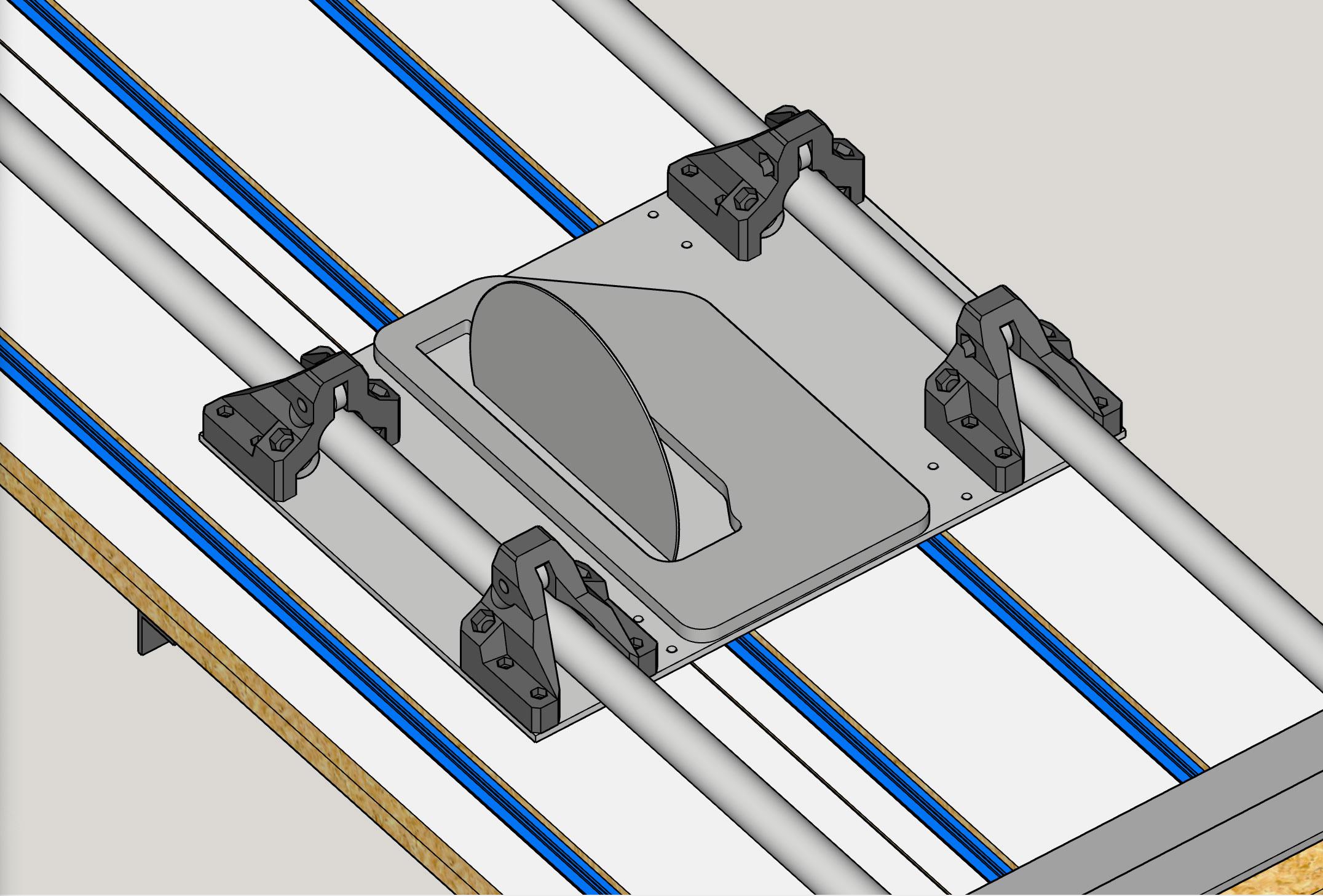 [DIY Panel Saw] Z mount (v7a) 3d model