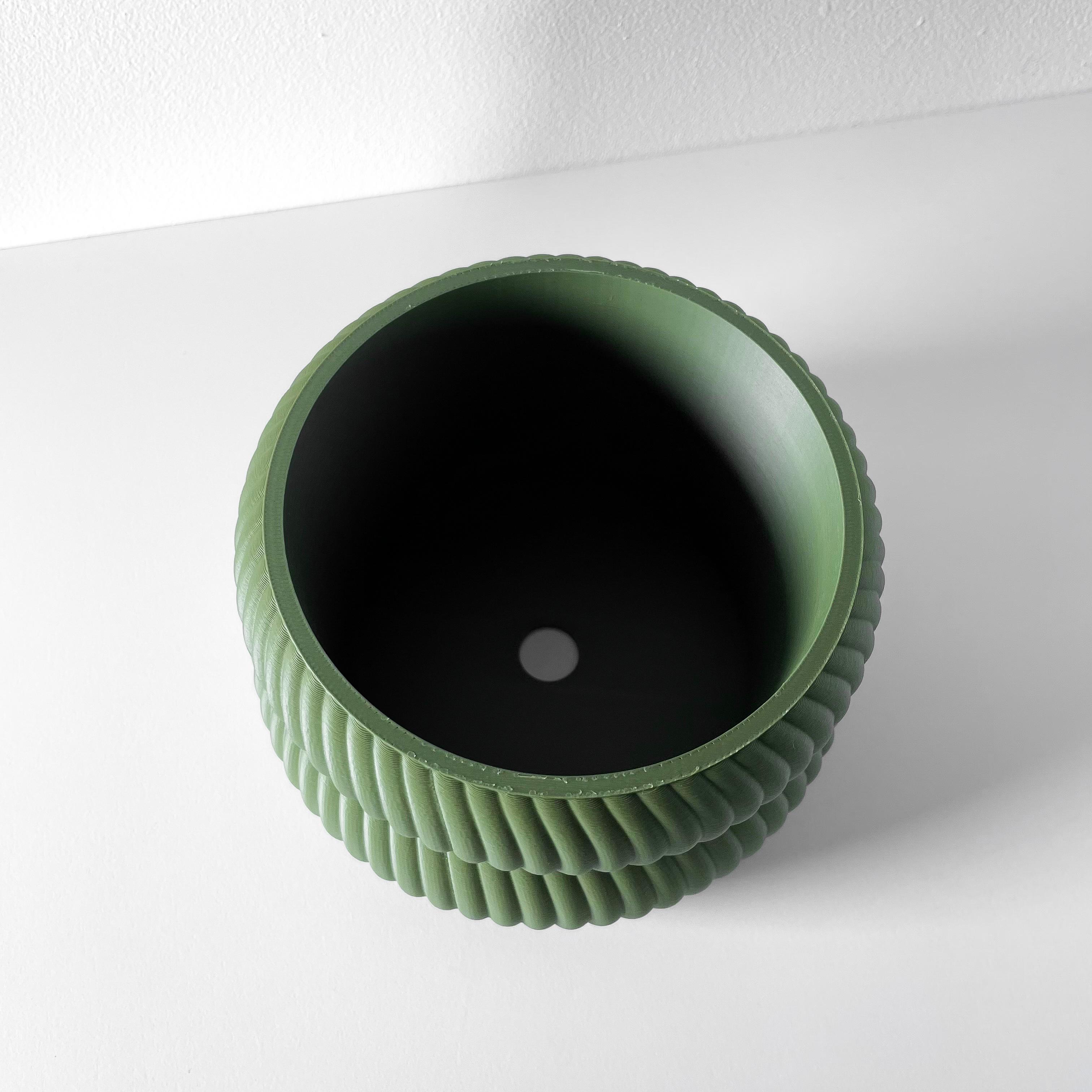 The Quarn Planter Pot with Drainage Tray & Stand Included | Modern and Unique Home Decor 3d model