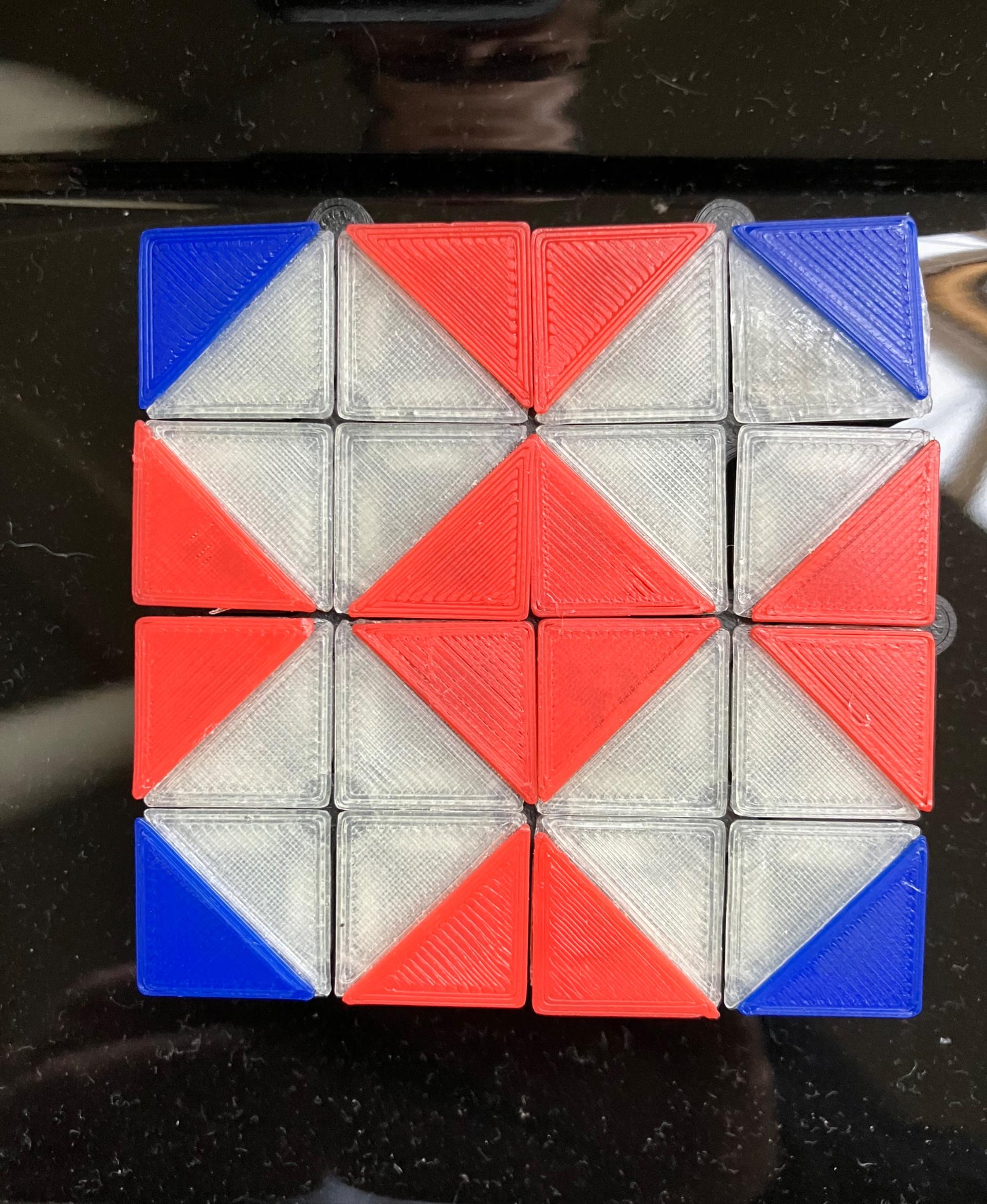 Auxetic Tile // 18mm Diagonal Split 3d model